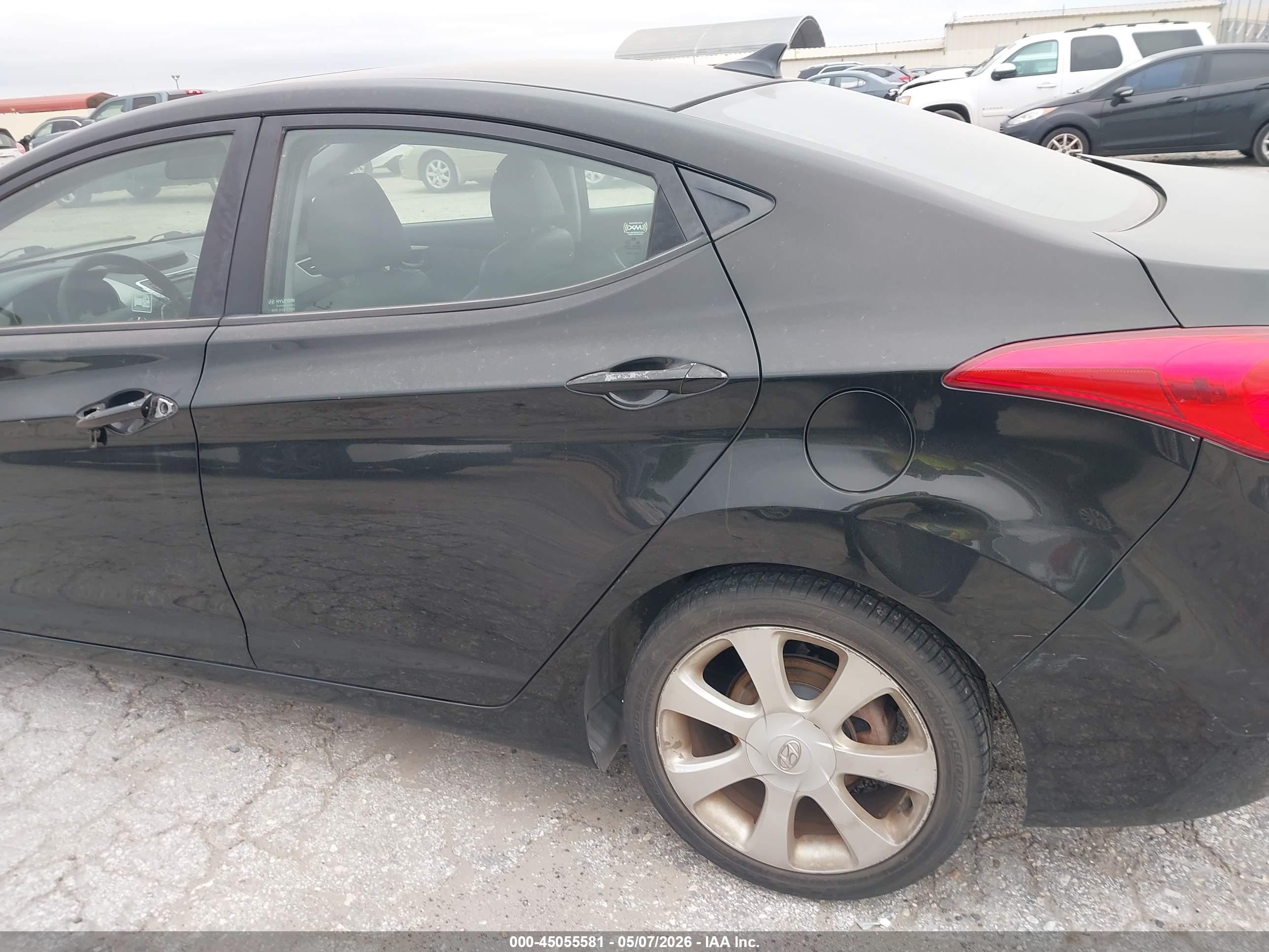 2011 Hyundai Elantra Limited Black vin: 5NPDH4AE4BH075589