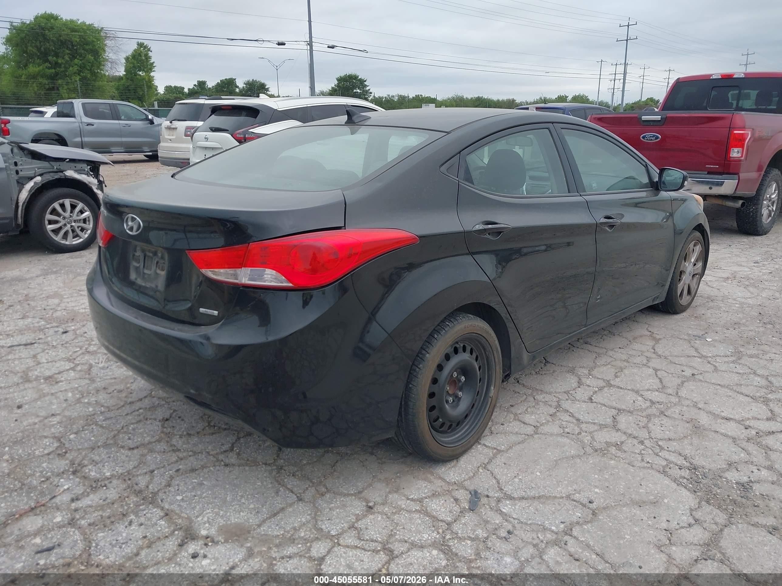 2011 Hyundai Elantra Limited Black vin: 5NPDH4AE4BH075589