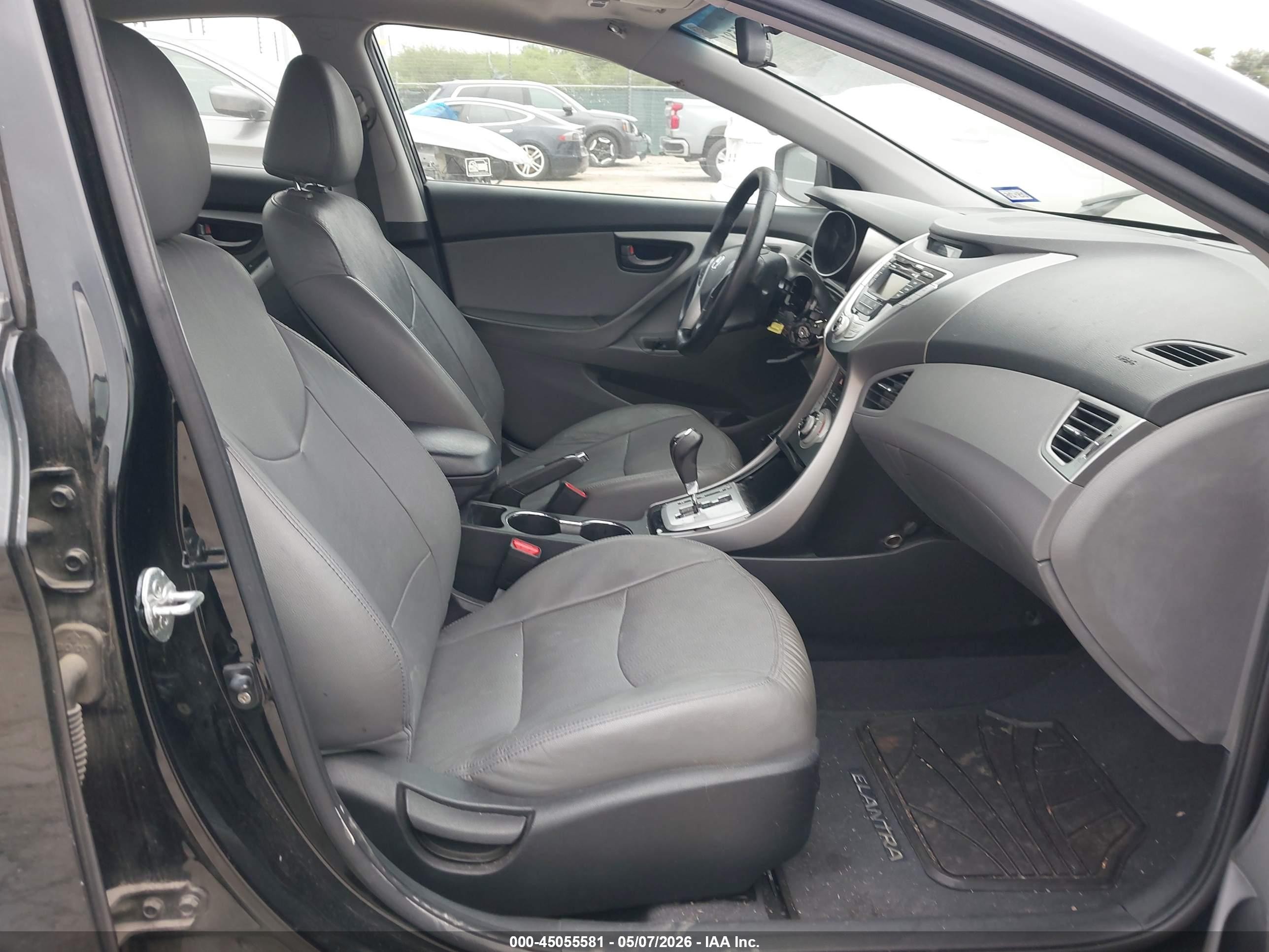 2011 Hyundai Elantra Limited Black vin: 5NPDH4AE4BH075589