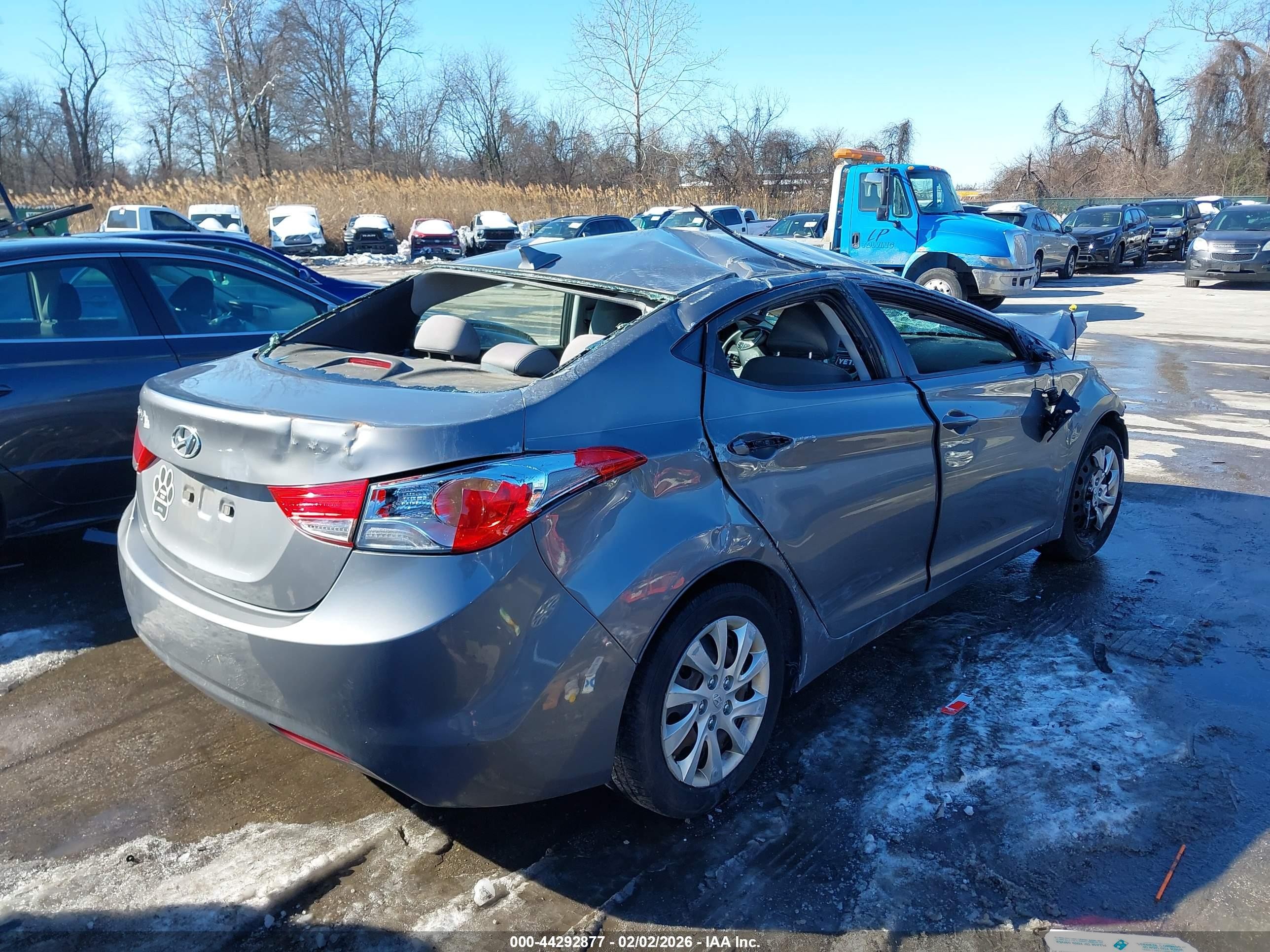 2012 Hyundai Elantra Gls Gray vin: 5NPDH4AE4CH074380