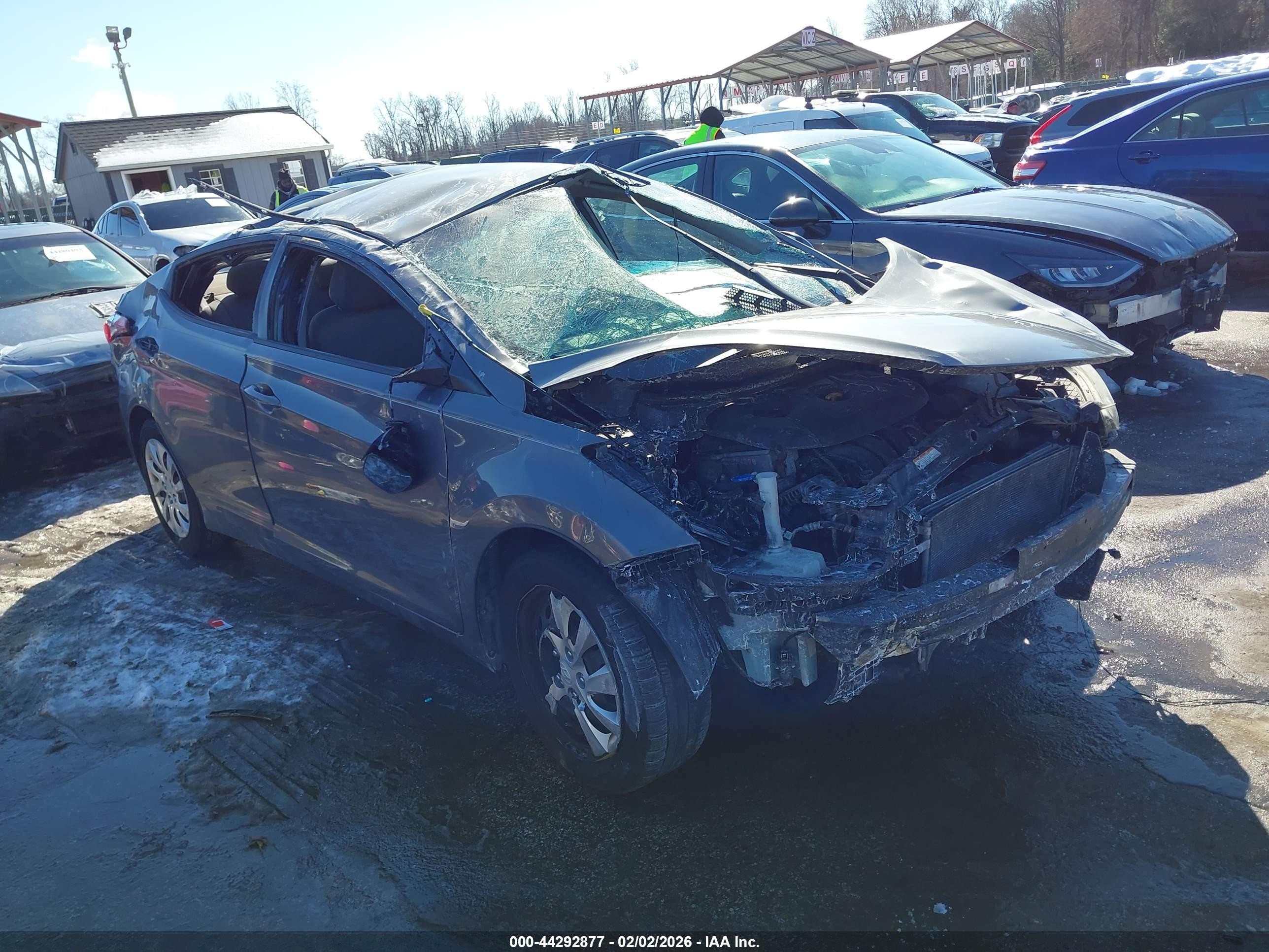2012 Hyundai Elantra Gls Серый vin: 5NPDH4AE4CH074380