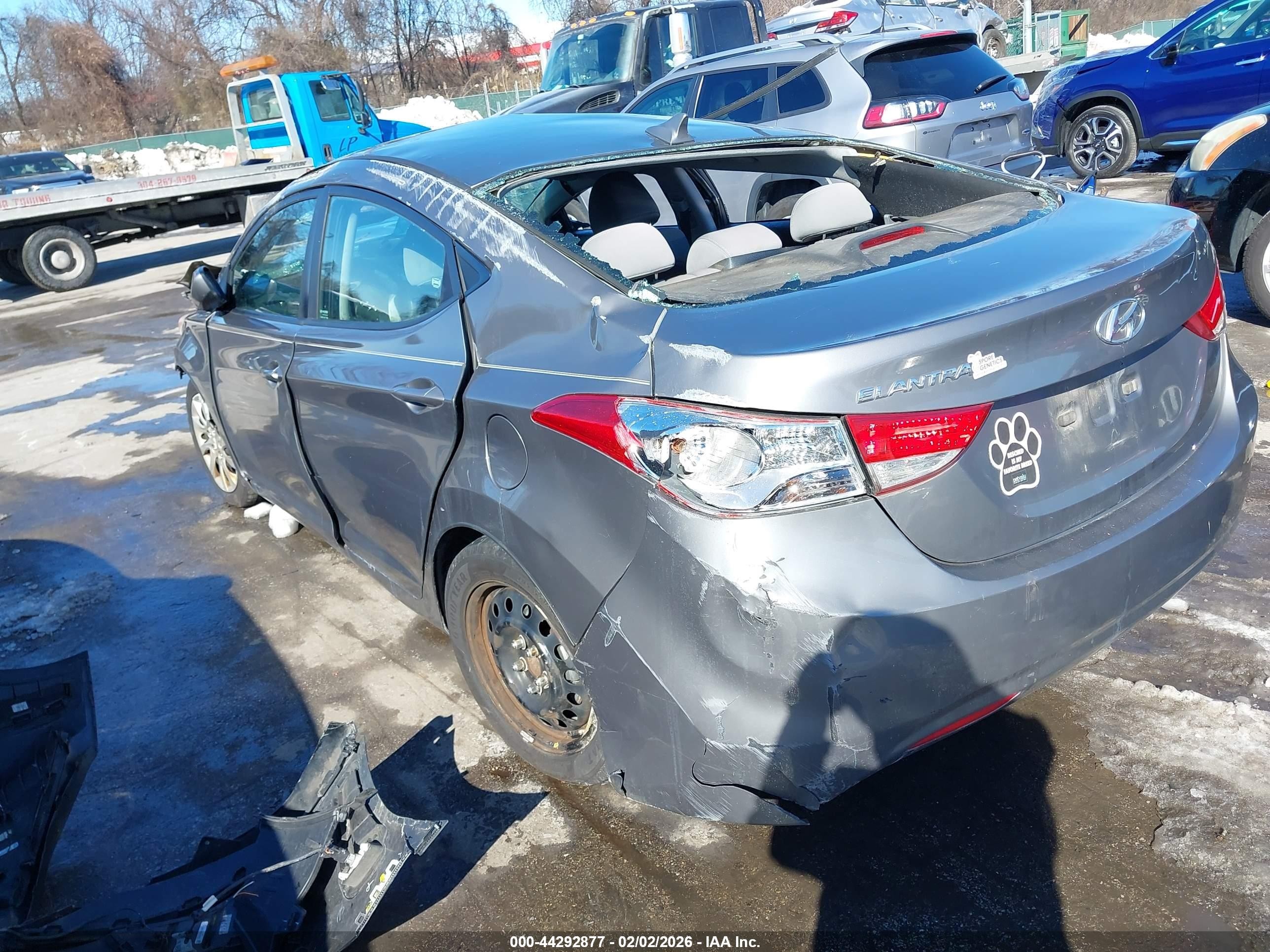 2012 Hyundai Elantra Gls Gray vin: 5NPDH4AE4CH074380