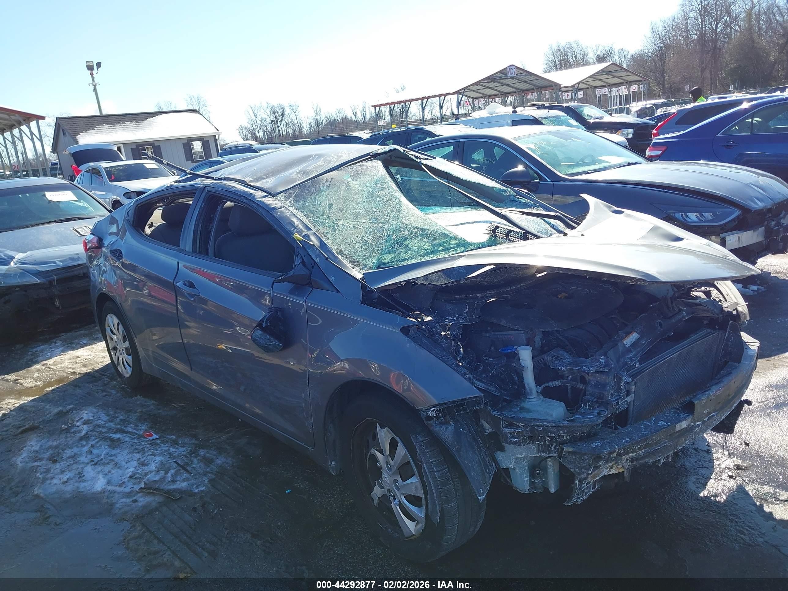 2012 Hyundai Elantra Gls Gray vin: 5NPDH4AE4CH074380