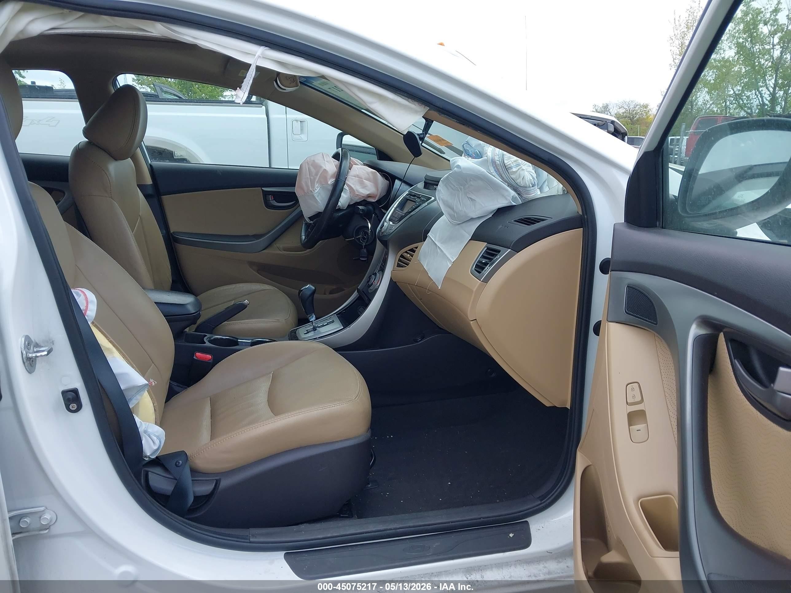 2012 Hyundai Elantra Limited White vin: 5NPDH4AE4CH086030
