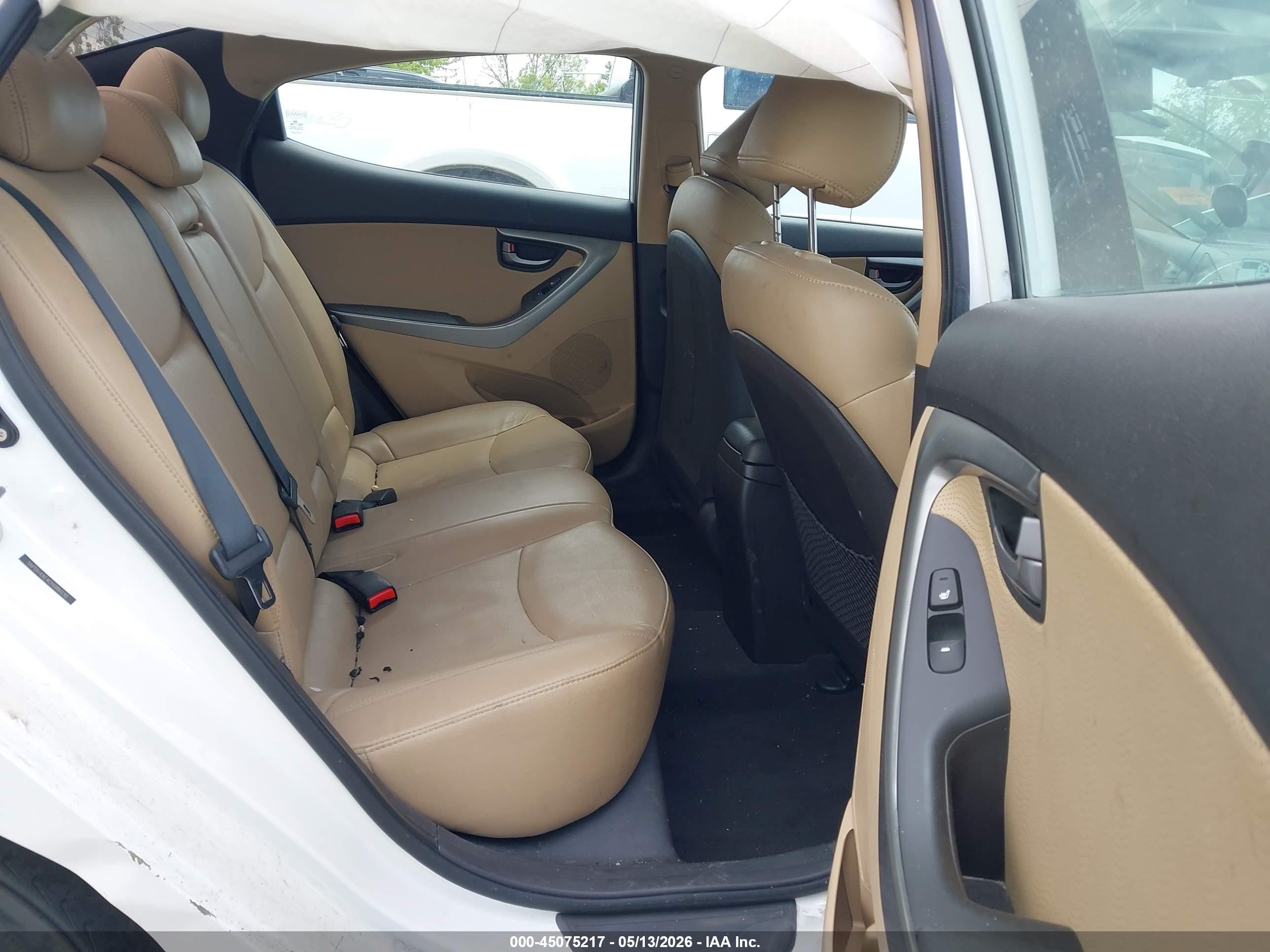 2012 Hyundai Elantra Limited White vin: 5NPDH4AE4CH086030