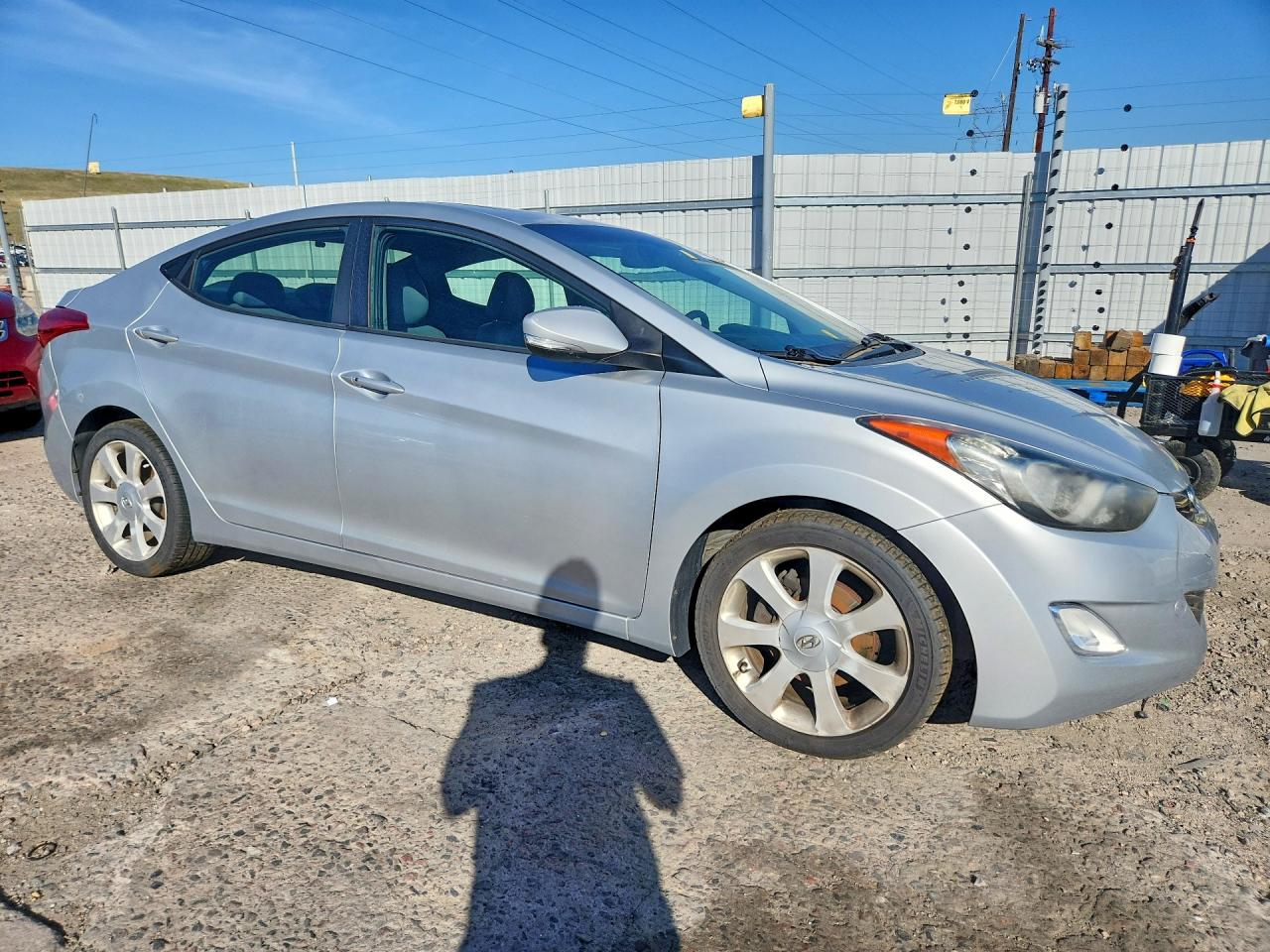 2012 Hyundai Elantra Limited Silver vin: 5NPDH4AE4CH094211