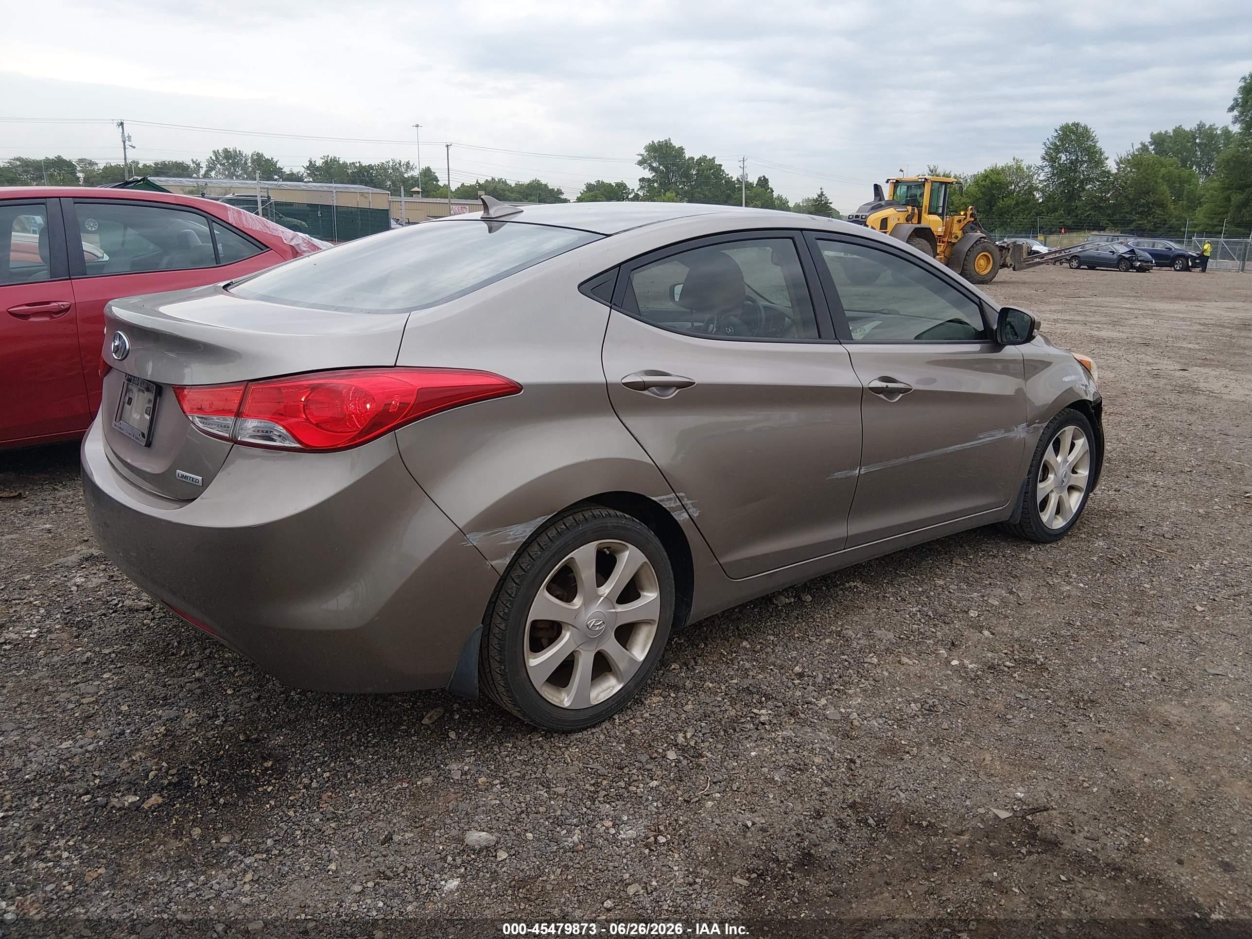 2012 Hyundai Elantra Limited Beige vin: 5NPDH4AE4CH100668