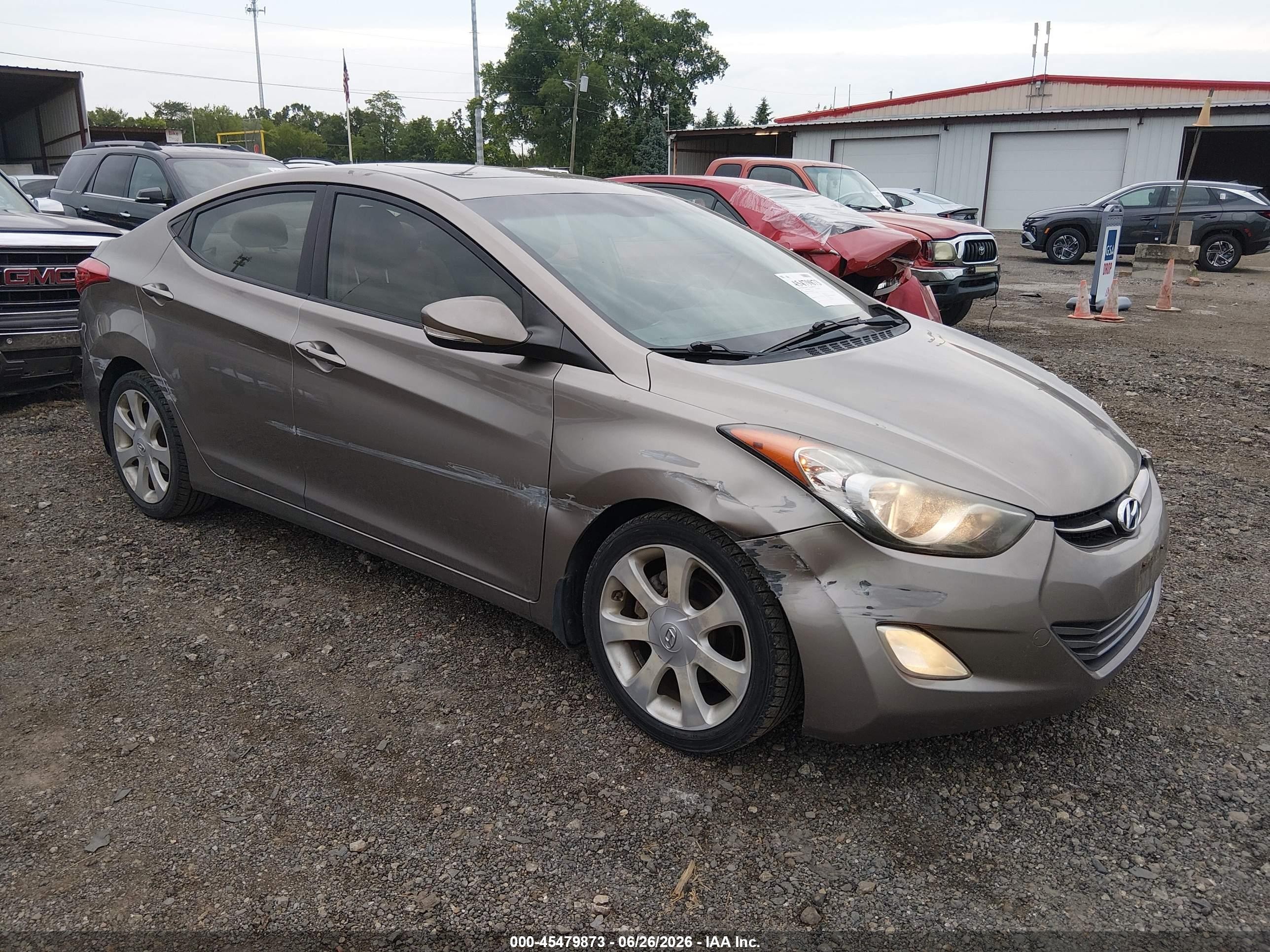 2012 Hyundai Elantra Limited Beige vin: 5NPDH4AE4CH100668