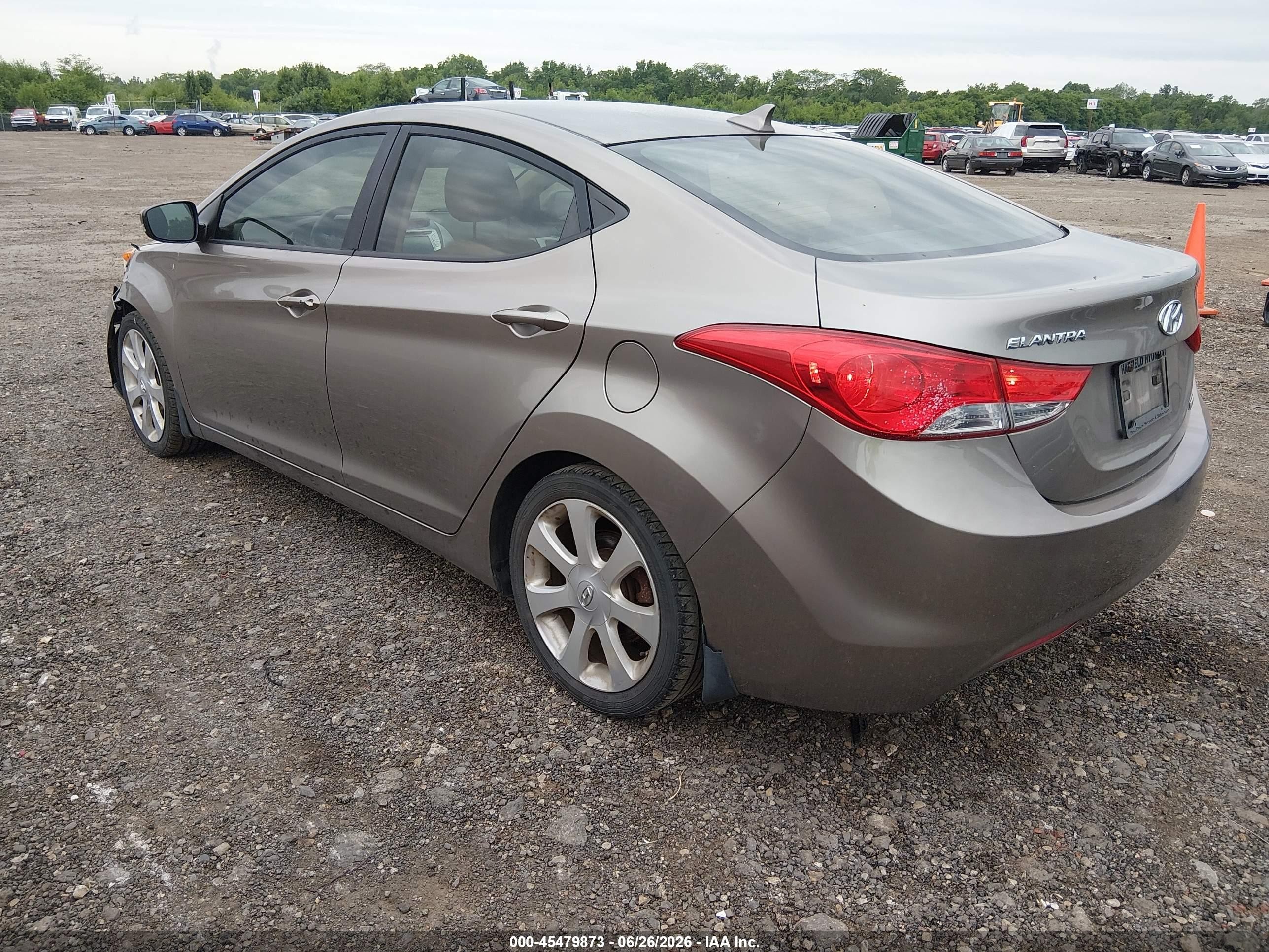 2012 Hyundai Elantra Limited Beige vin: 5NPDH4AE4CH100668