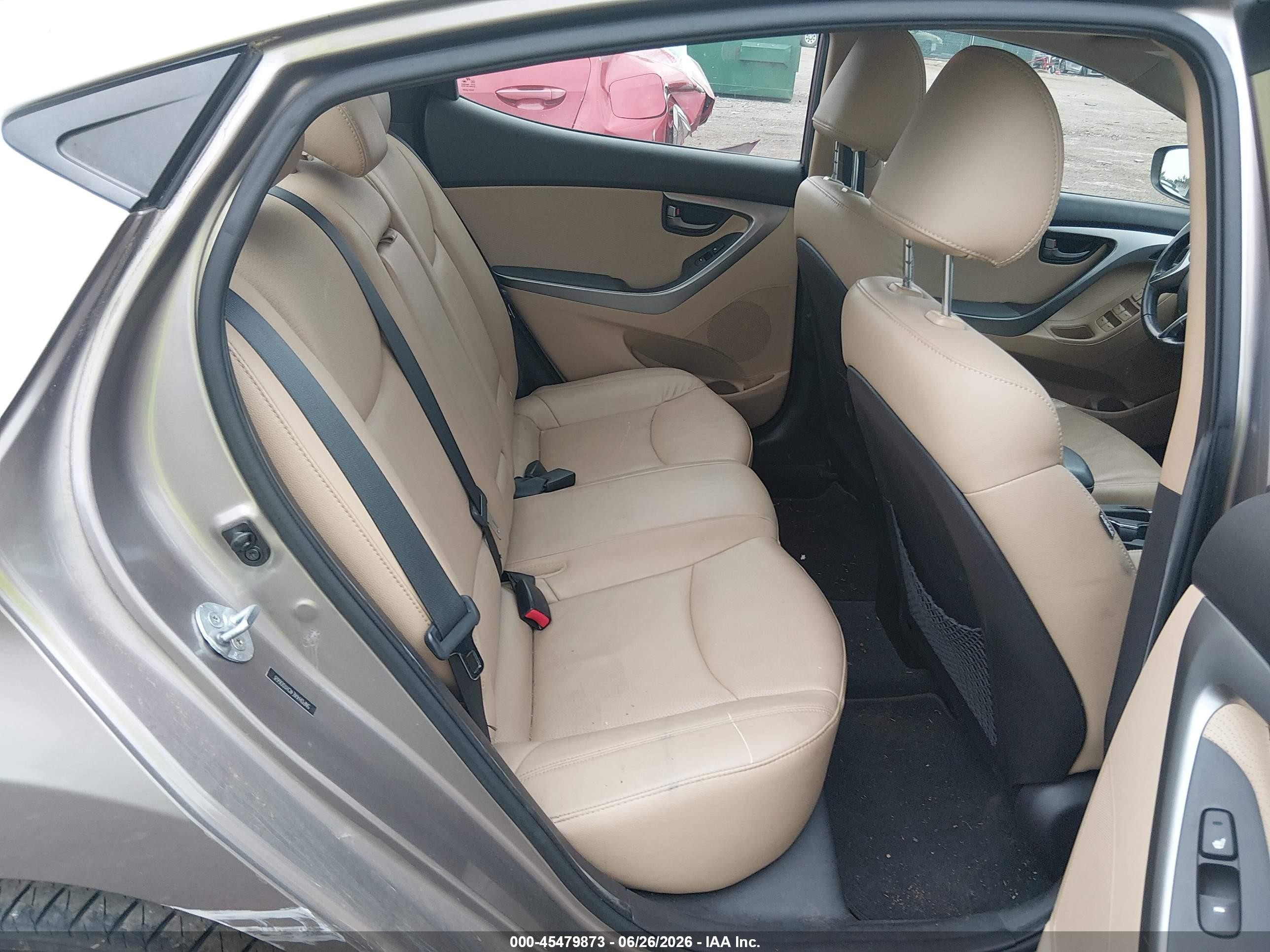 2012 Hyundai Elantra Limited Beige vin: 5NPDH4AE4CH100668