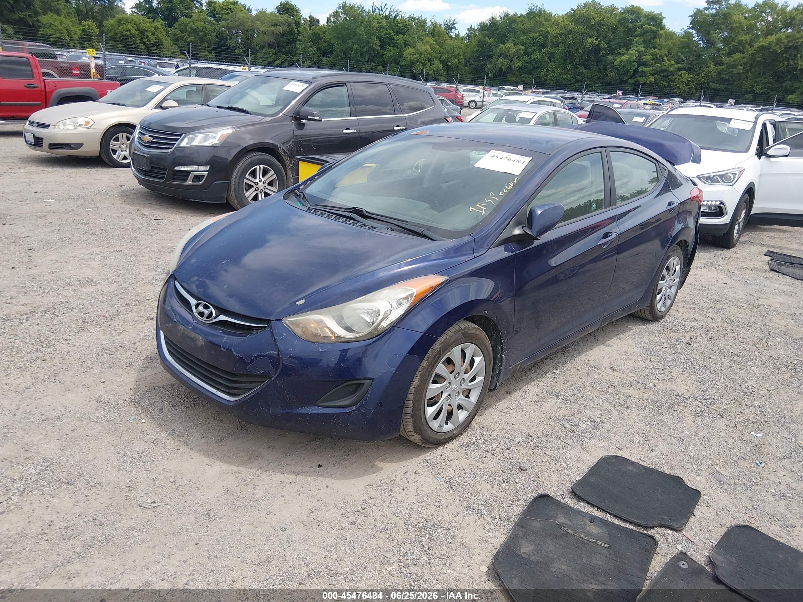 2012 Hyundai Elantra Gls Blue vin: 5NPDH4AE4CH108852