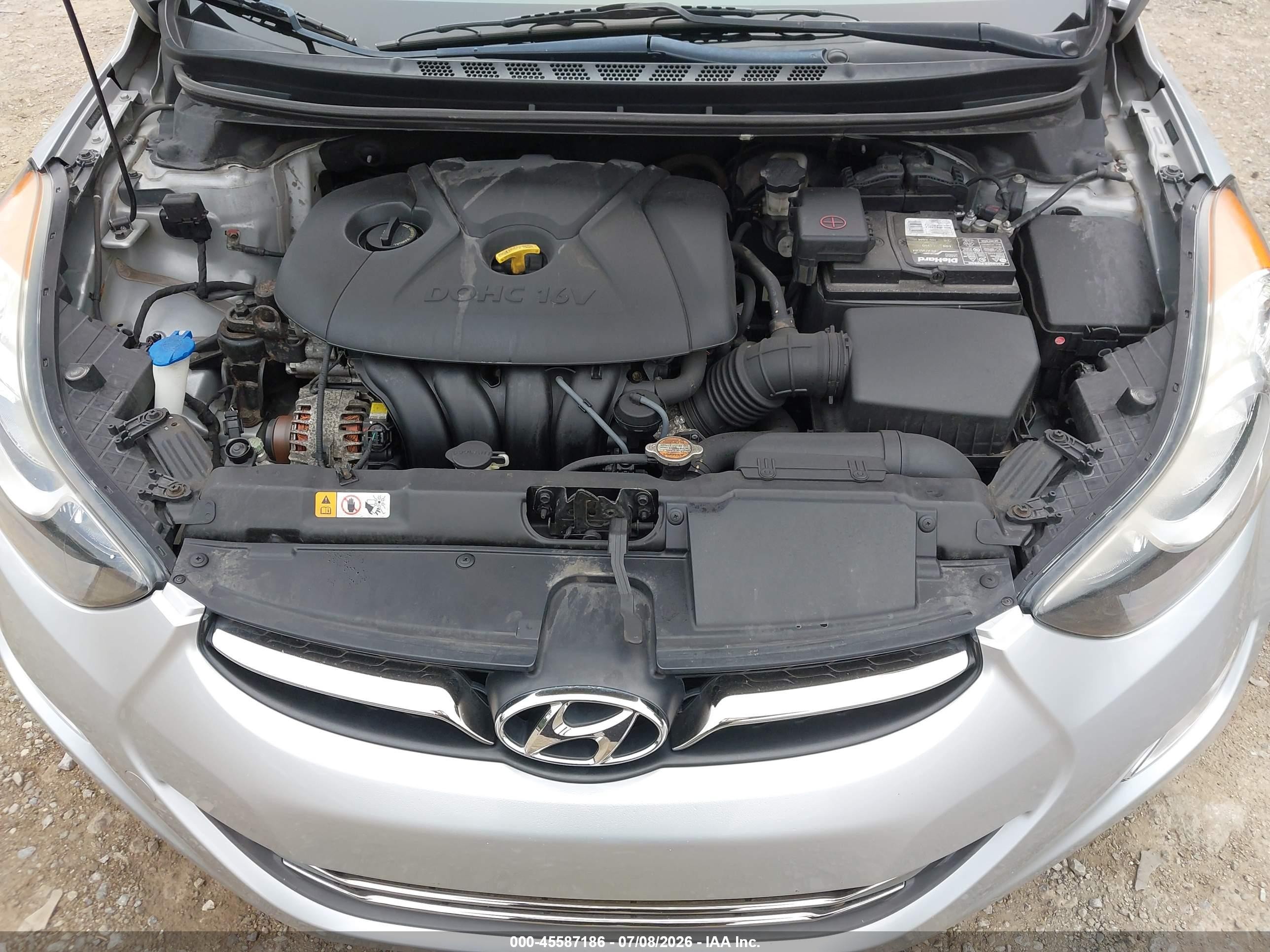 2012 Hyundai Elantra Limited Silver vin: 5NPDH4AE4CH111735