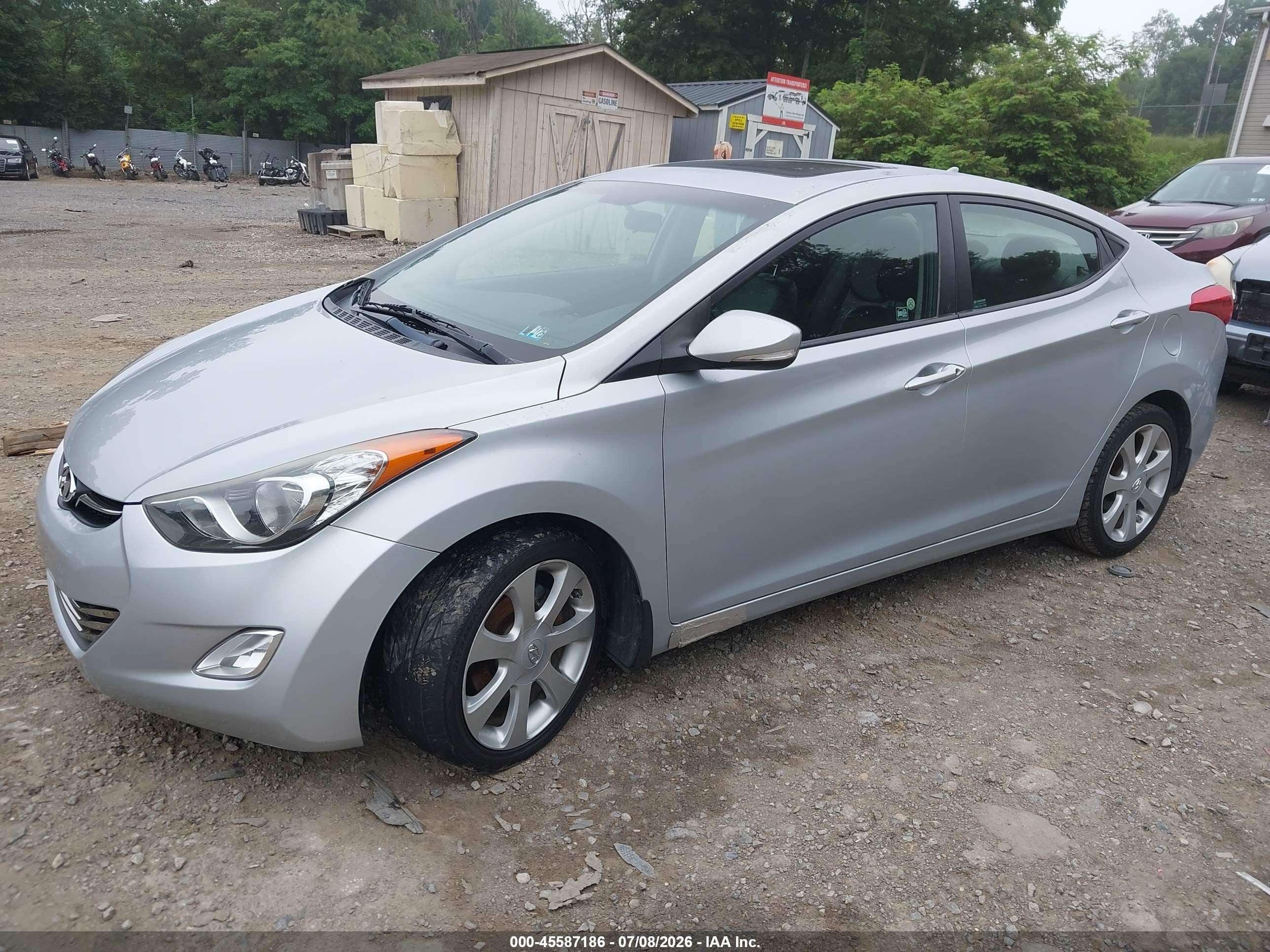 2012 Hyundai Elantra Limited Silver vin: 5NPDH4AE4CH111735