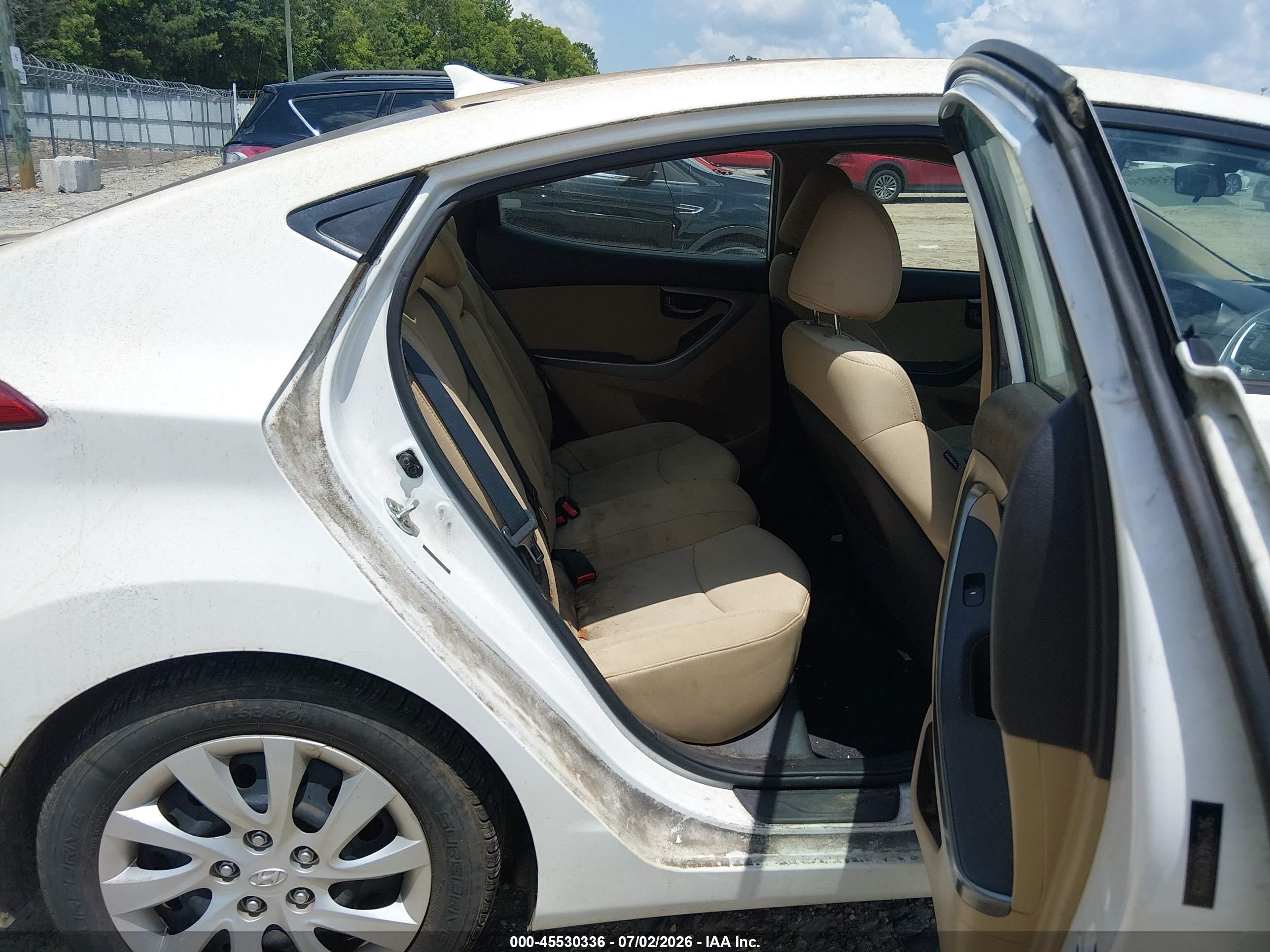 2012 Hyundai Elantra Gls White vin: 5NPDH4AE4CH115056