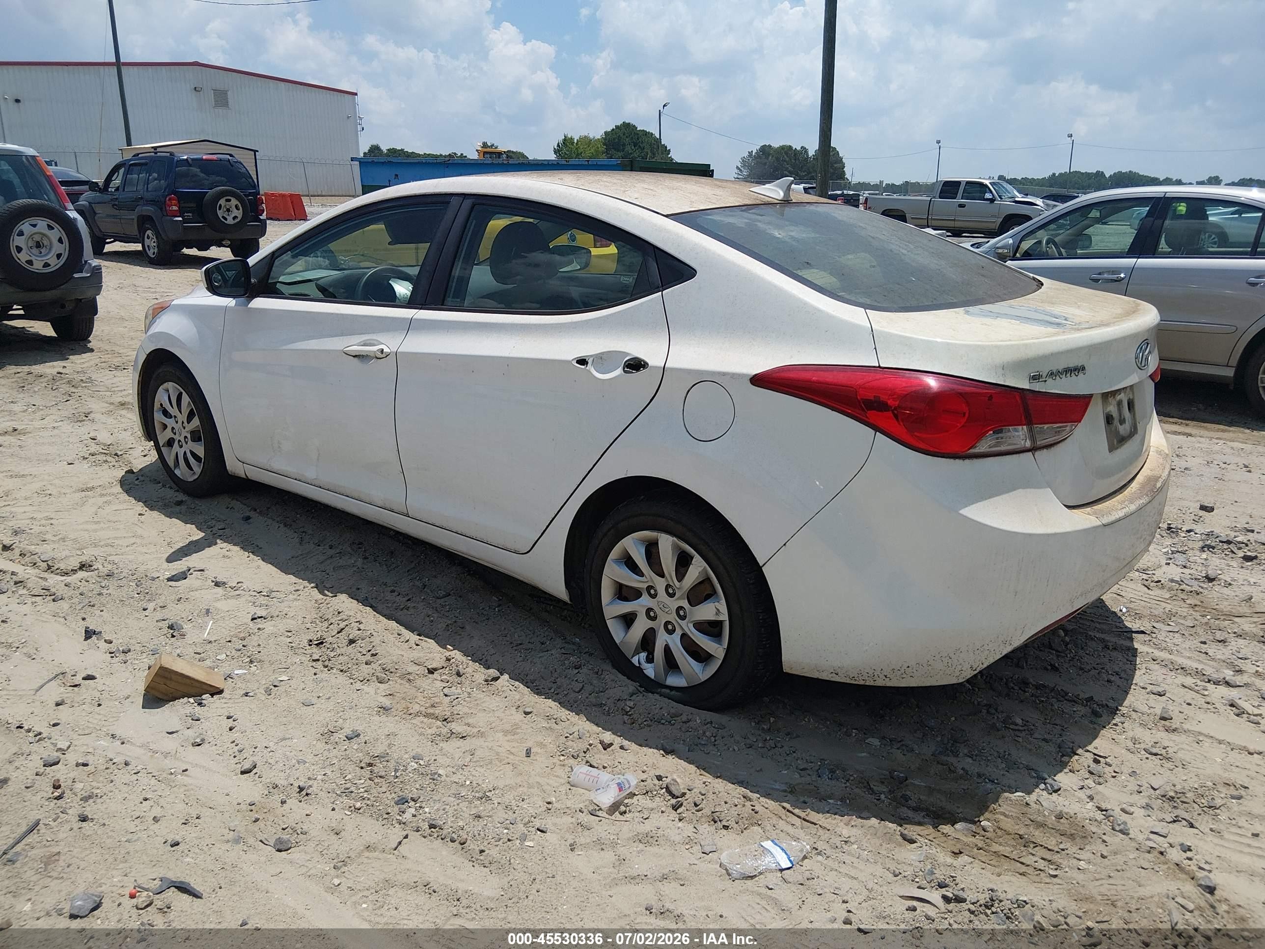 2012 Hyundai Elantra Gls White vin: 5NPDH4AE4CH115056