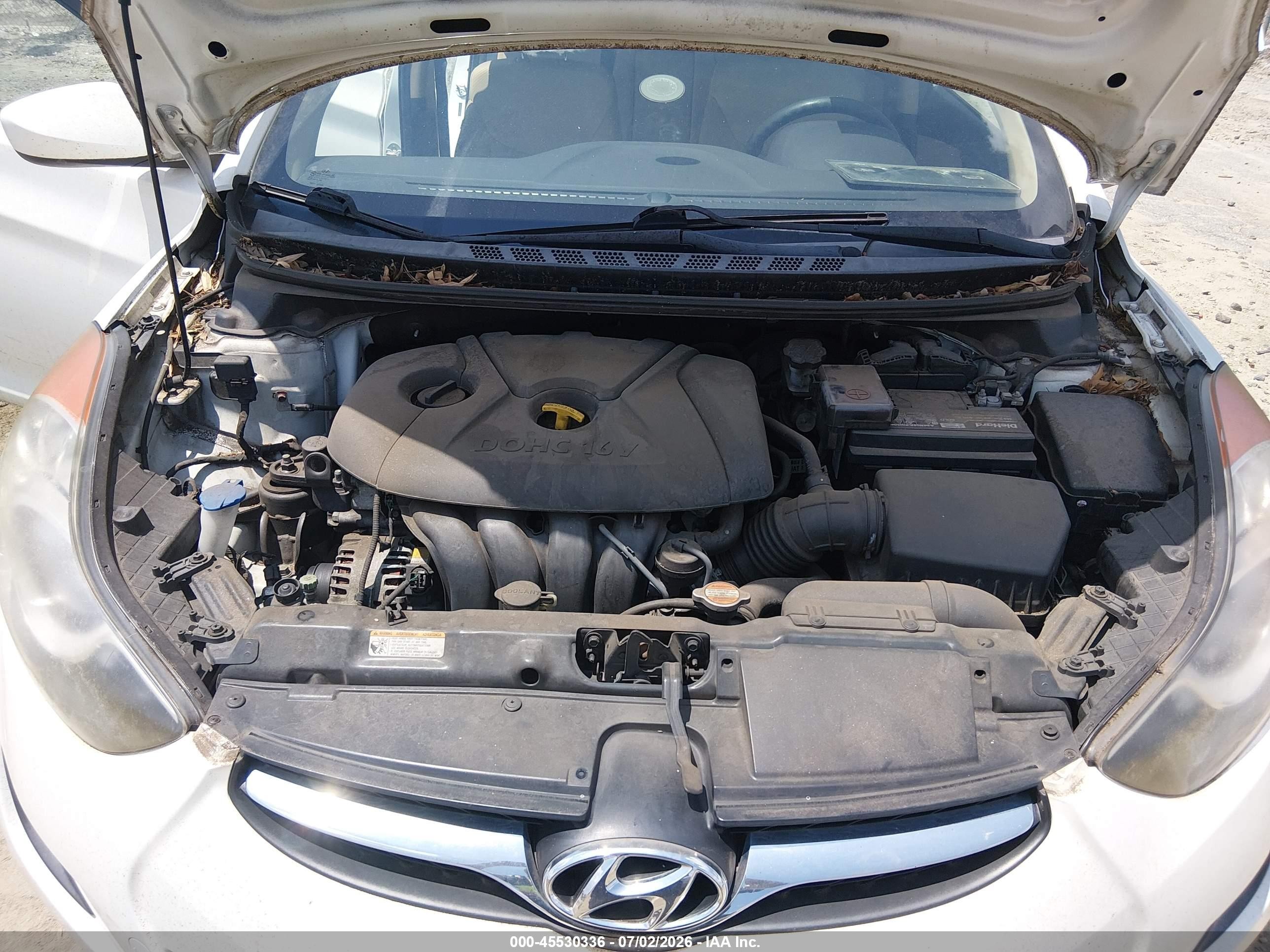 2012 Hyundai Elantra Gls White vin: 5NPDH4AE4CH115056
