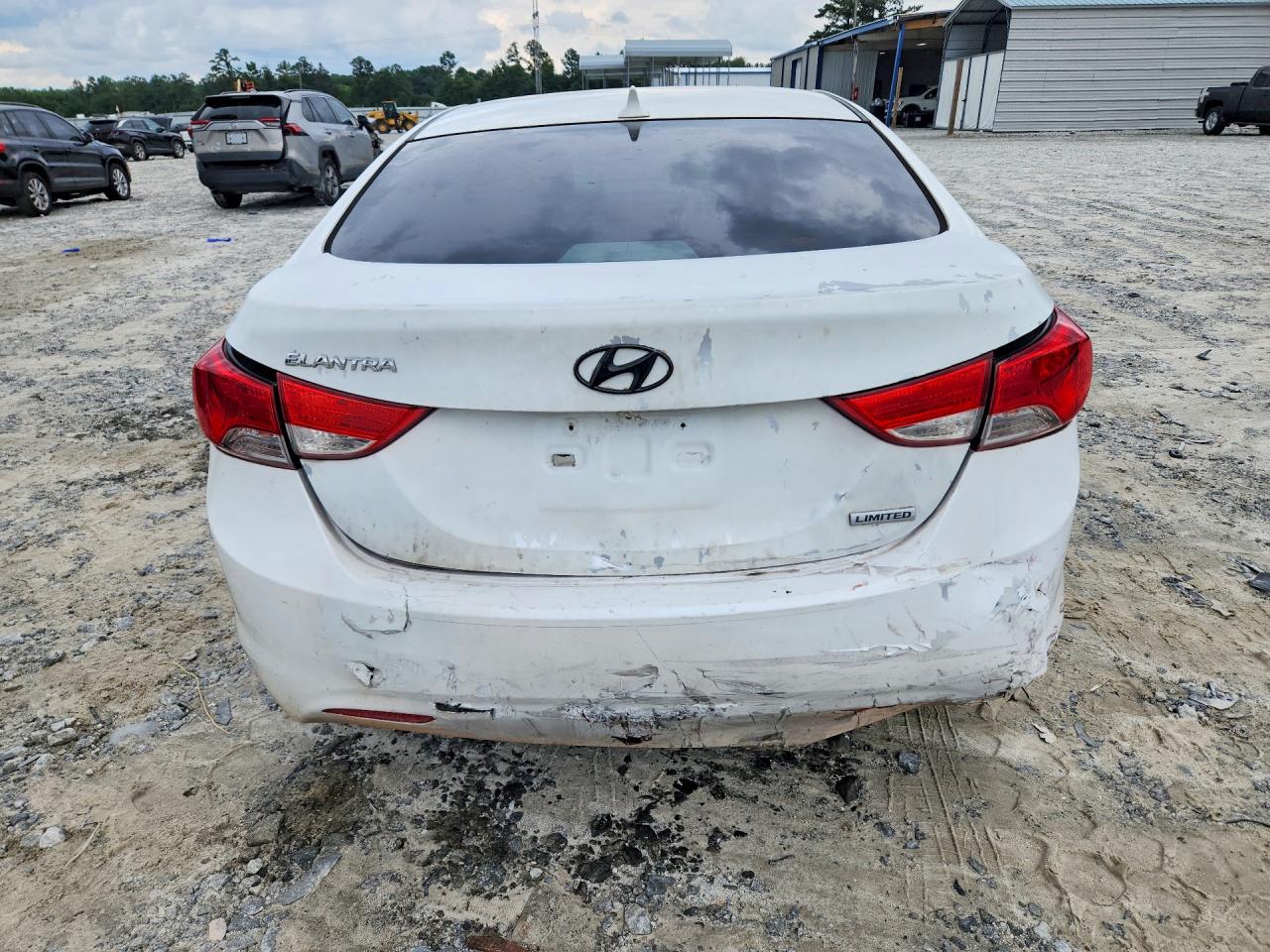 2012 Hyundai Elantra Limited White vin: 5NPDH4AE4CH117910