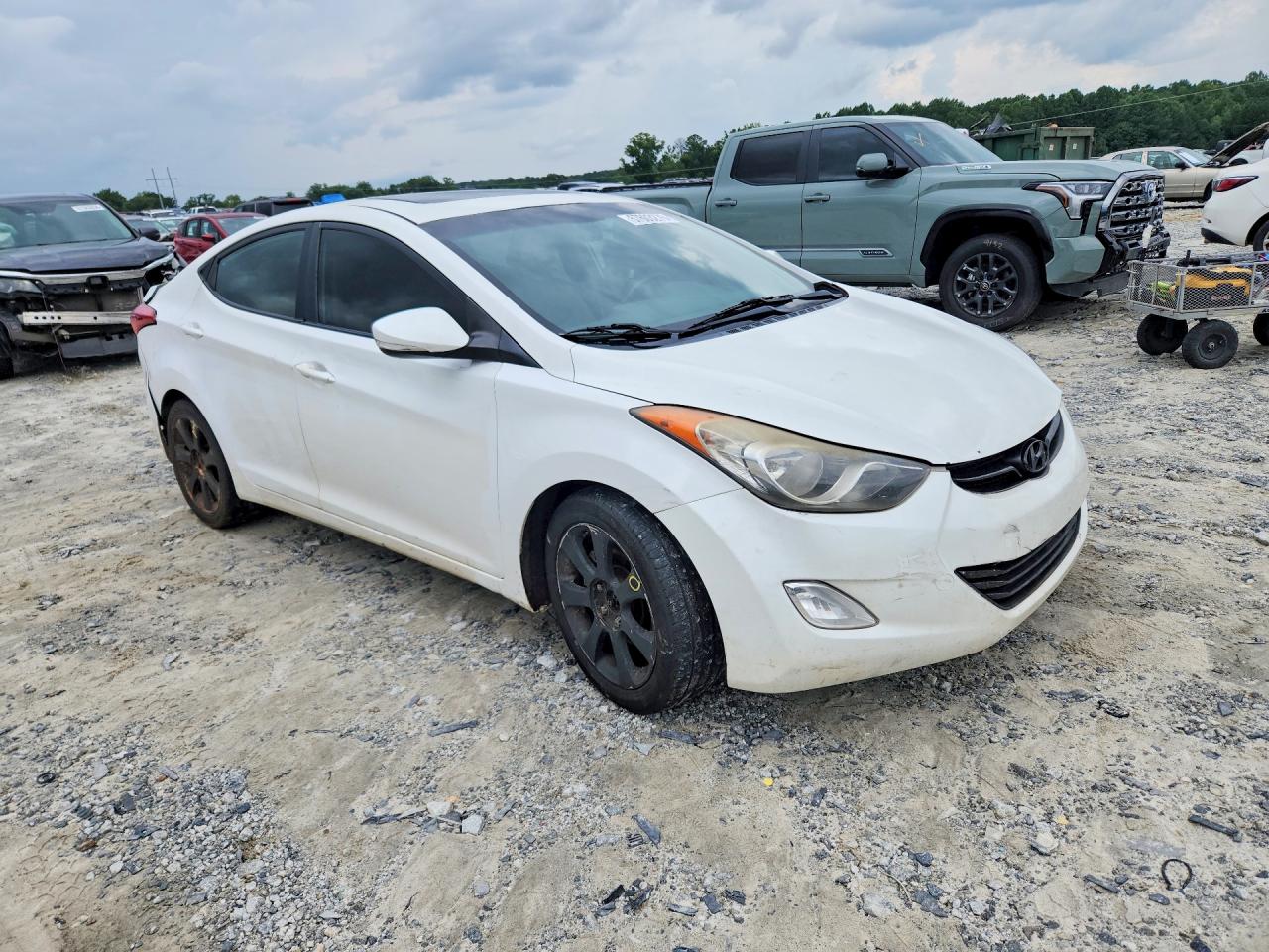 2012 Hyundai Elantra Limited White vin: 5NPDH4AE4CH117910