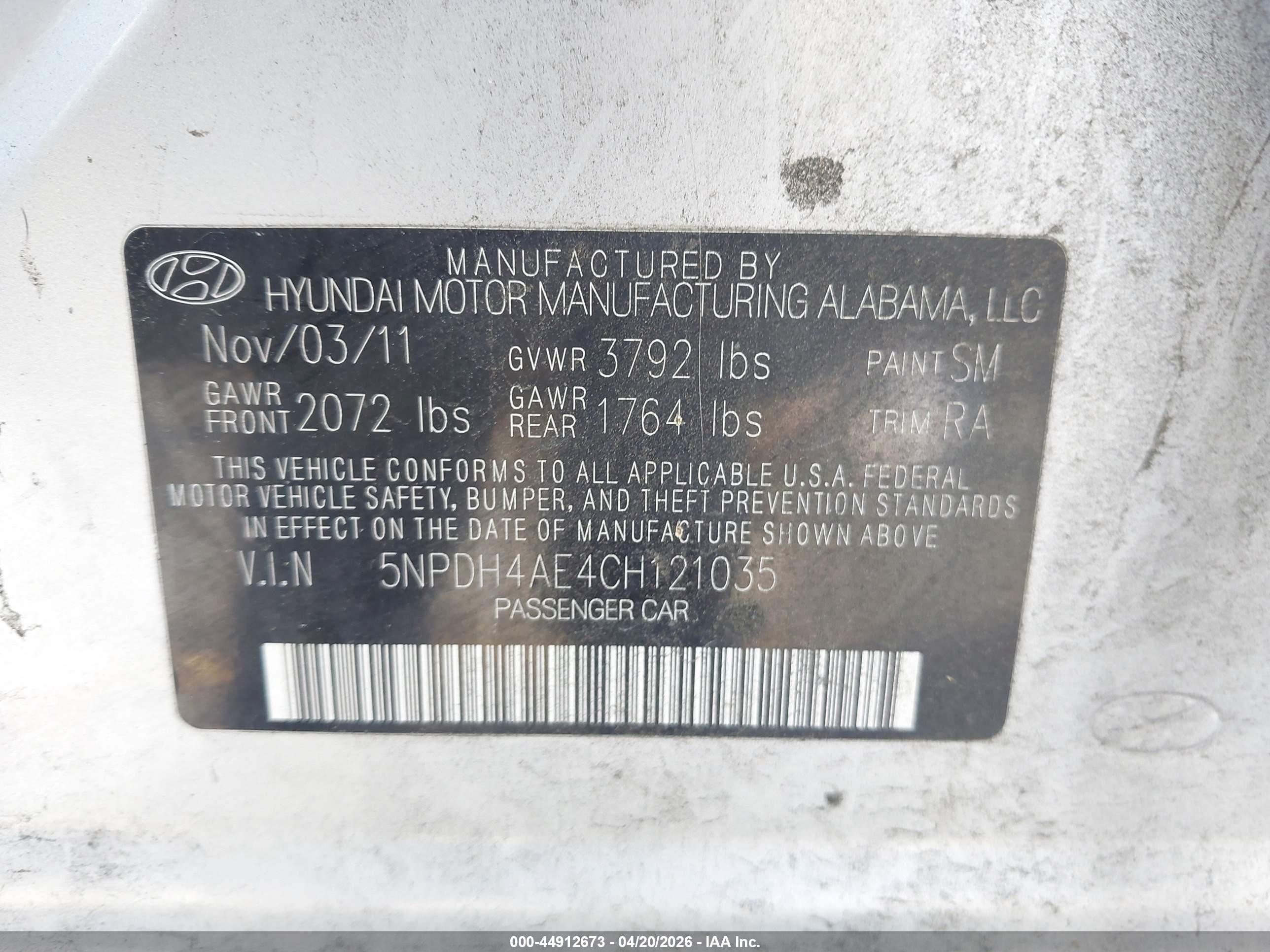2012 Hyundai Elantra Gls Серебряный vin: 5NPDH4AE4CH121035