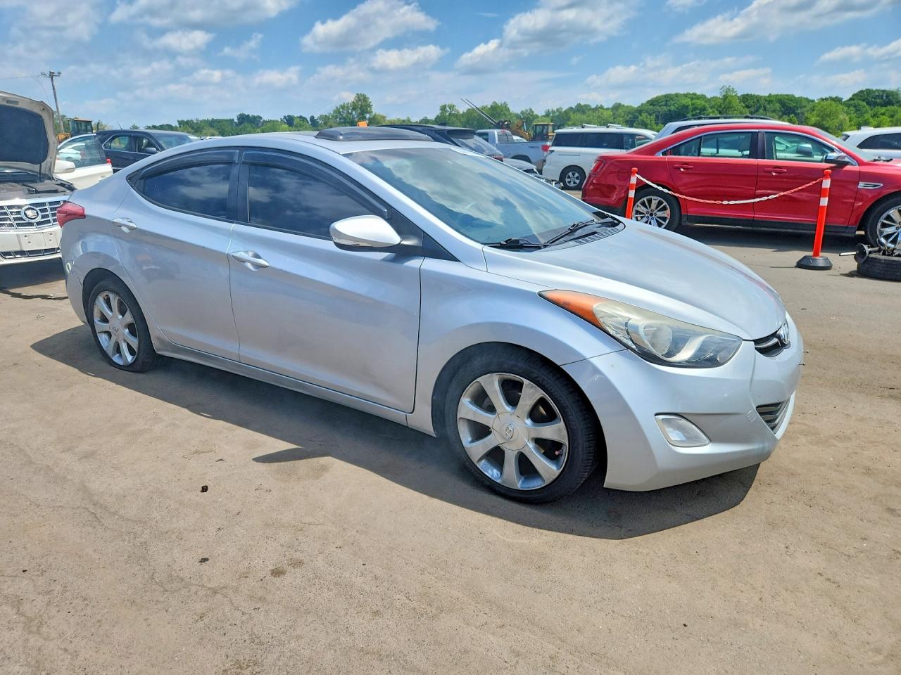 2012 Hyundai Elantra Limited Silver vin: 5NPDH4AE4CH122847