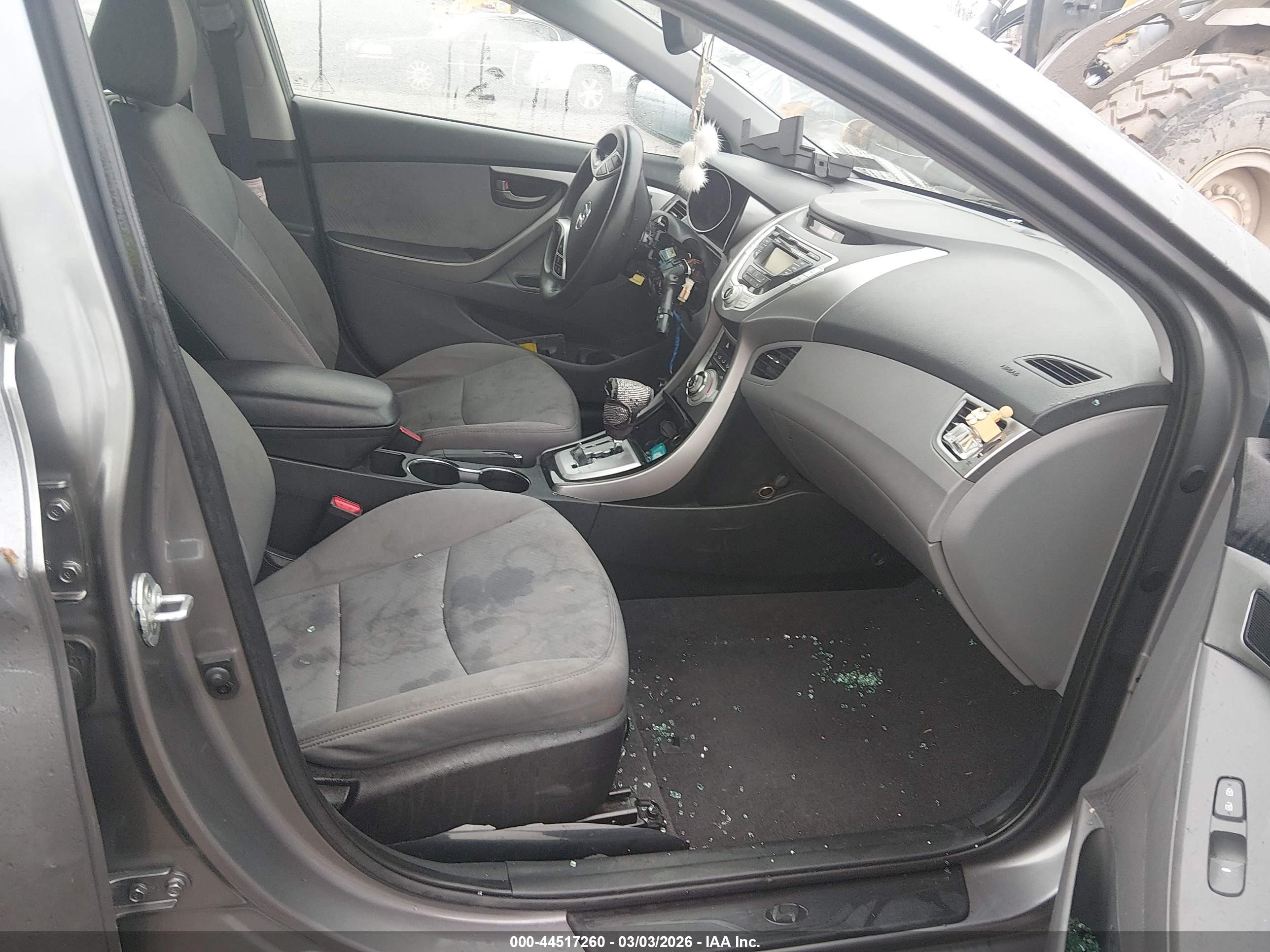 2012 Hyundai Elantra Gls Gray vin: 5NPDH4AE4CH124100