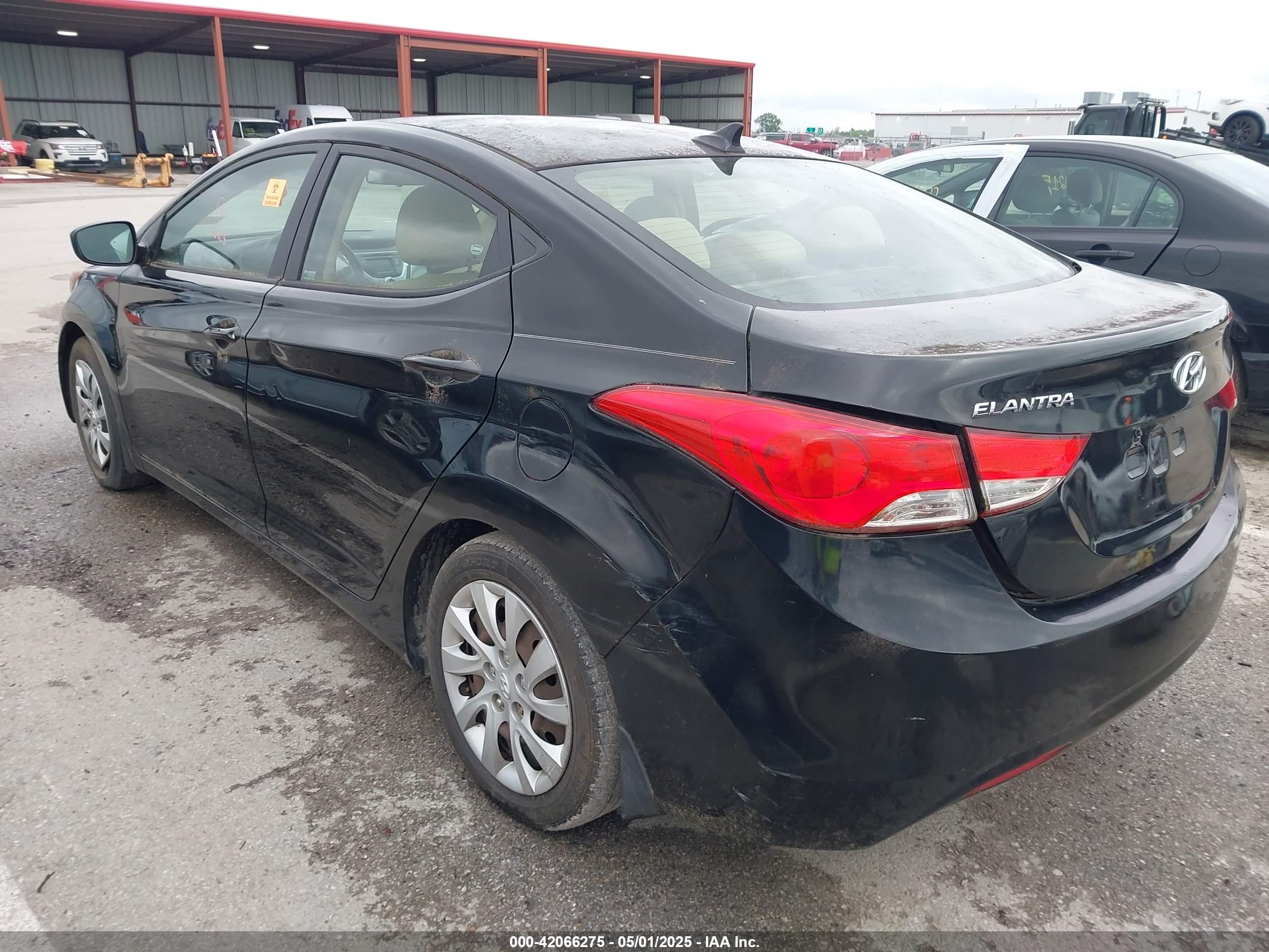 2012 Hyundai Elantra Gls Черный vin: 5NPDH4AE4CH139907
