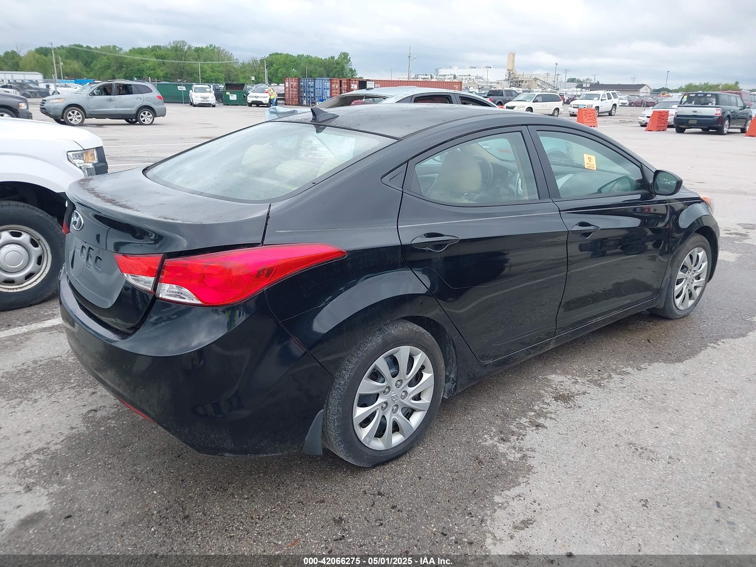 2012 Hyundai Elantra Gls Черный vin: 5NPDH4AE4CH139907