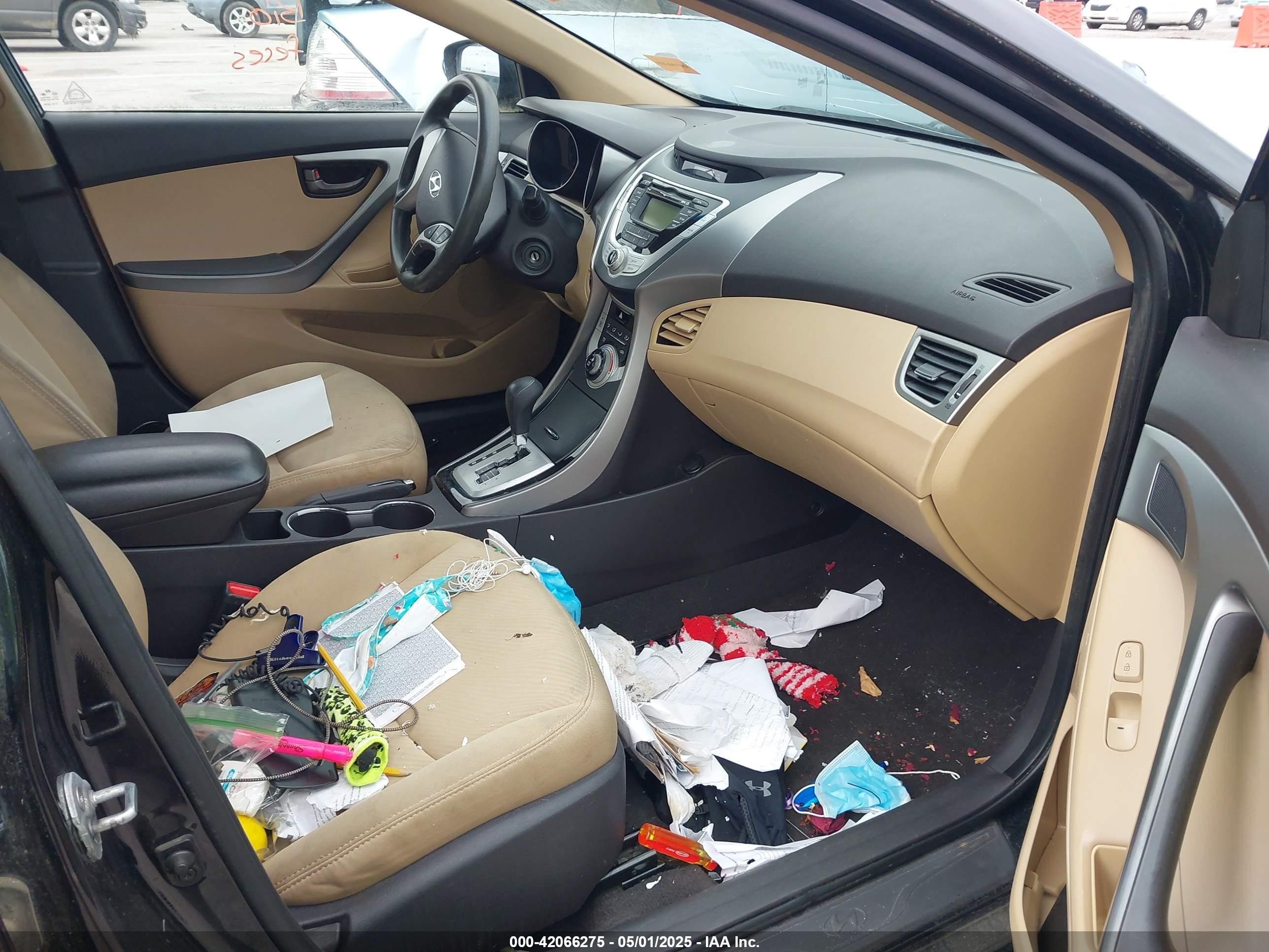 2012 Hyundai Elantra Gls Черный vin: 5NPDH4AE4CH139907