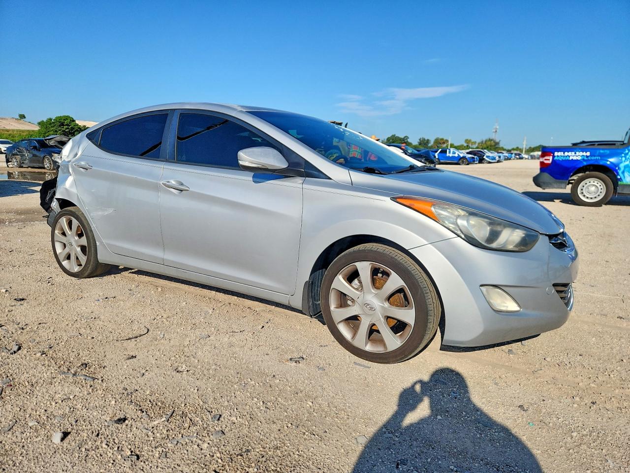 2012 Hyundai Elantra Limited Silver vin: 5NPDH4AE4CH141673