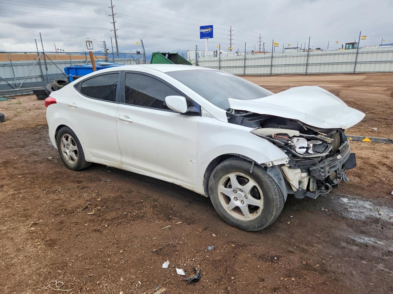 2012 Hyundai Elantra Gls(middle Grade) White vin: 5NPDH4AE4CH147649