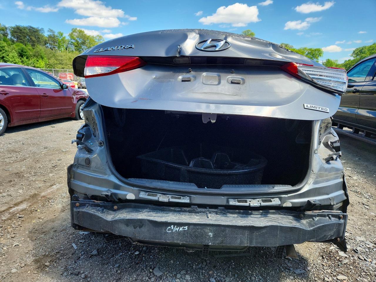 2013 Hyundai Elantra Limited Gray vin: 5NPDH4AE4DH159950
