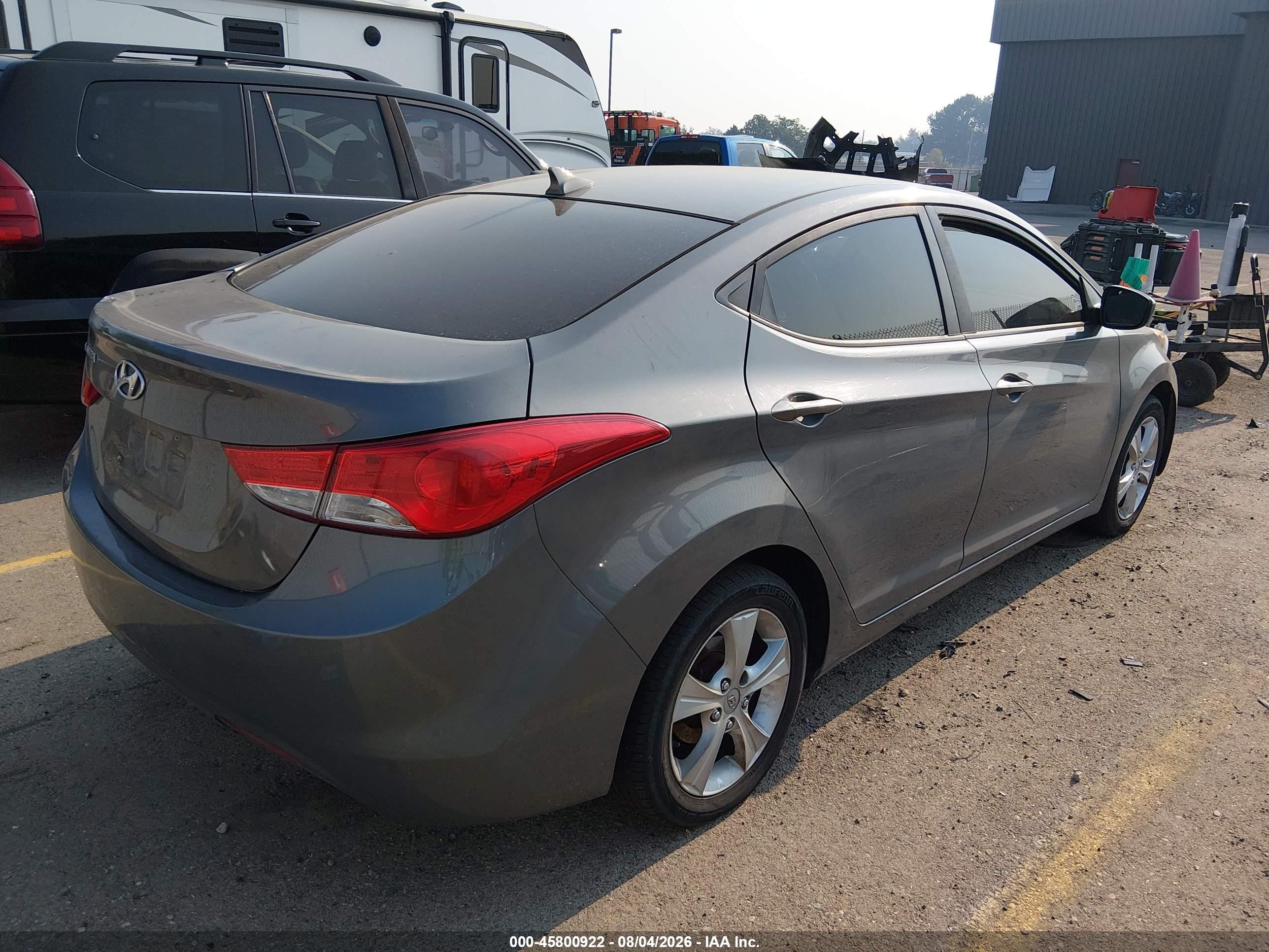 2013 Hyundai Elantra Gls Gray vin: 5NPDH4AE4DH160046
