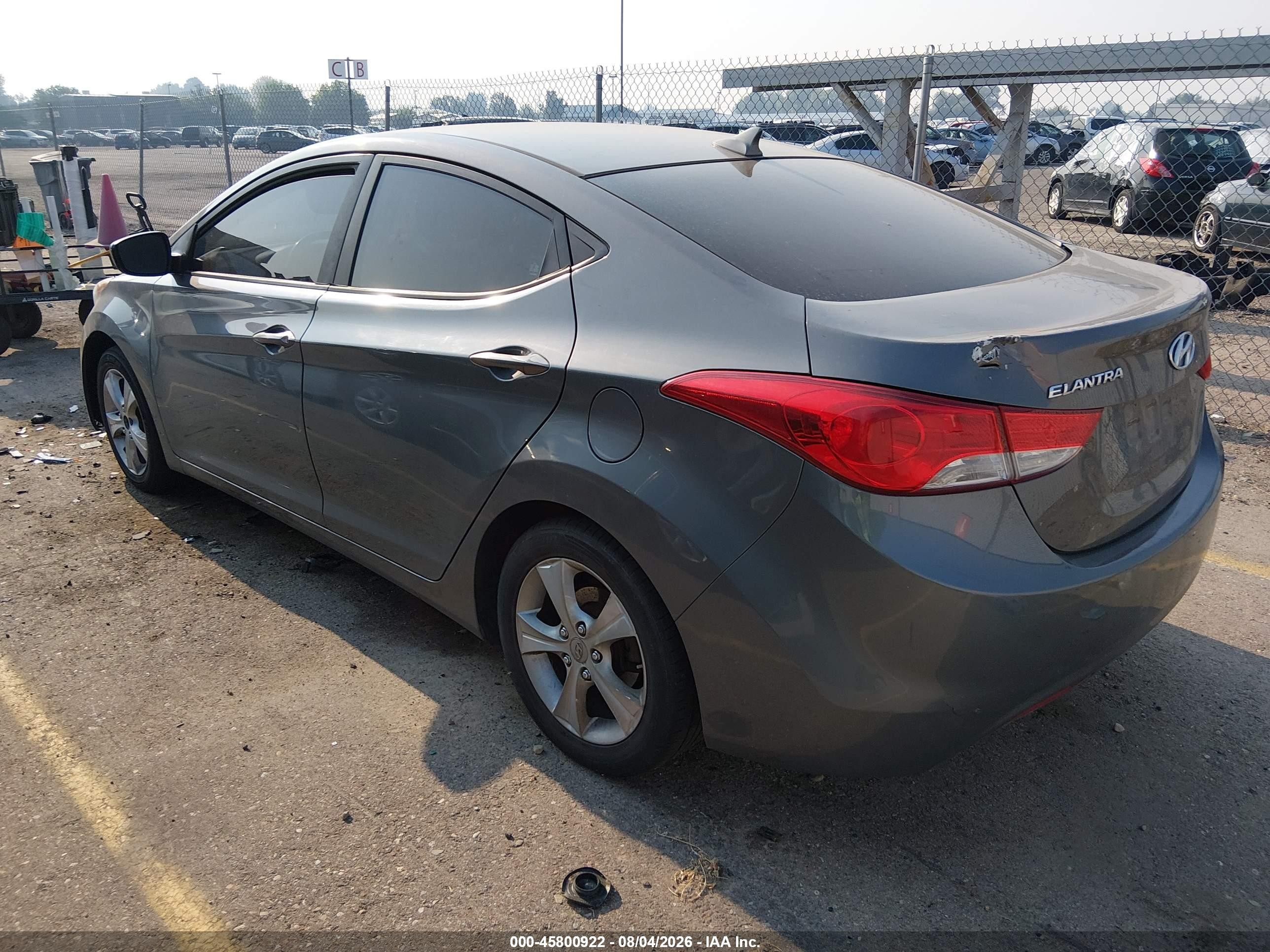 2013 Hyundai Elantra Gls Gray vin: 5NPDH4AE4DH160046