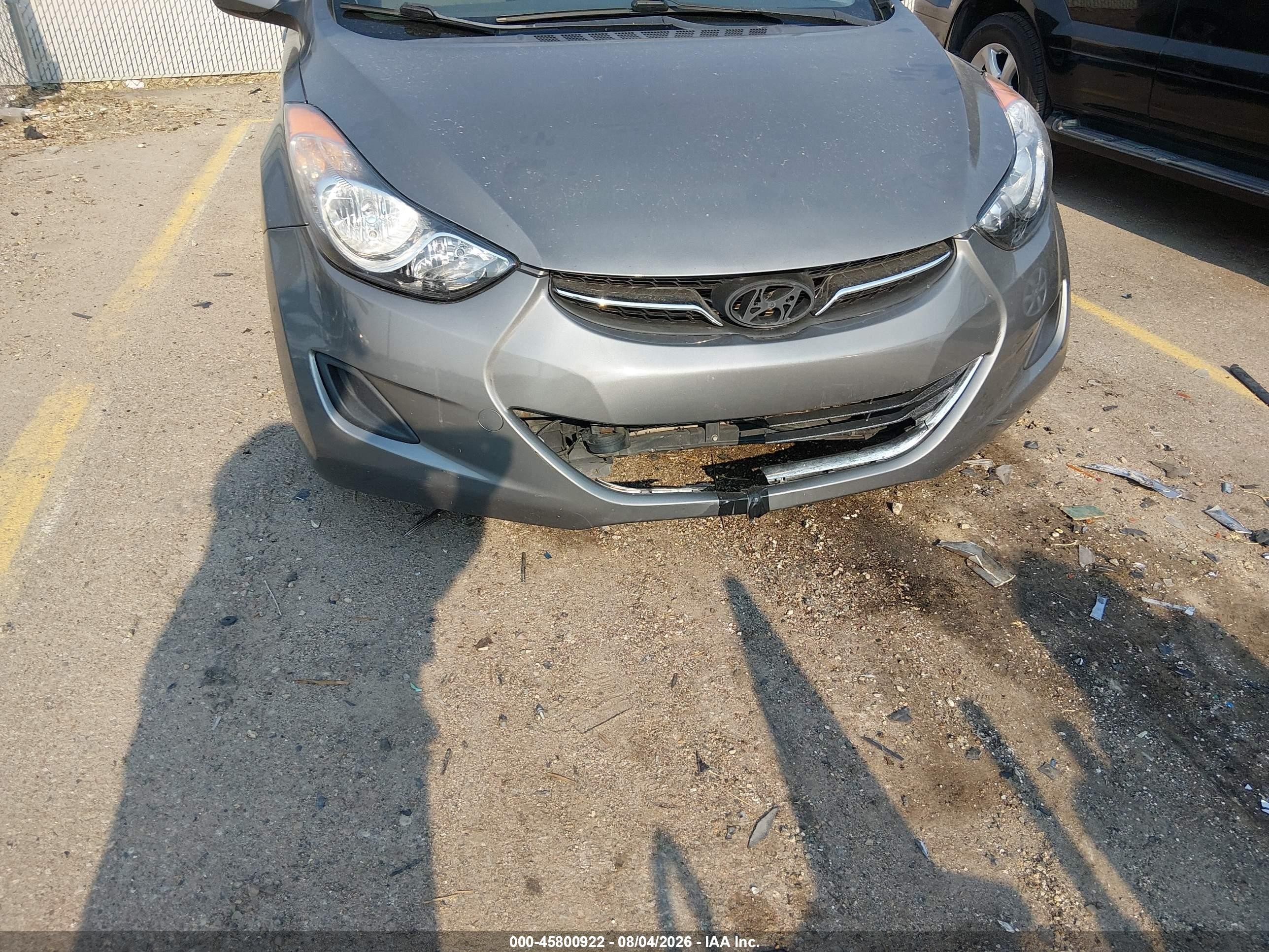 2013 Hyundai Elantra Gls Gray vin: 5NPDH4AE4DH160046