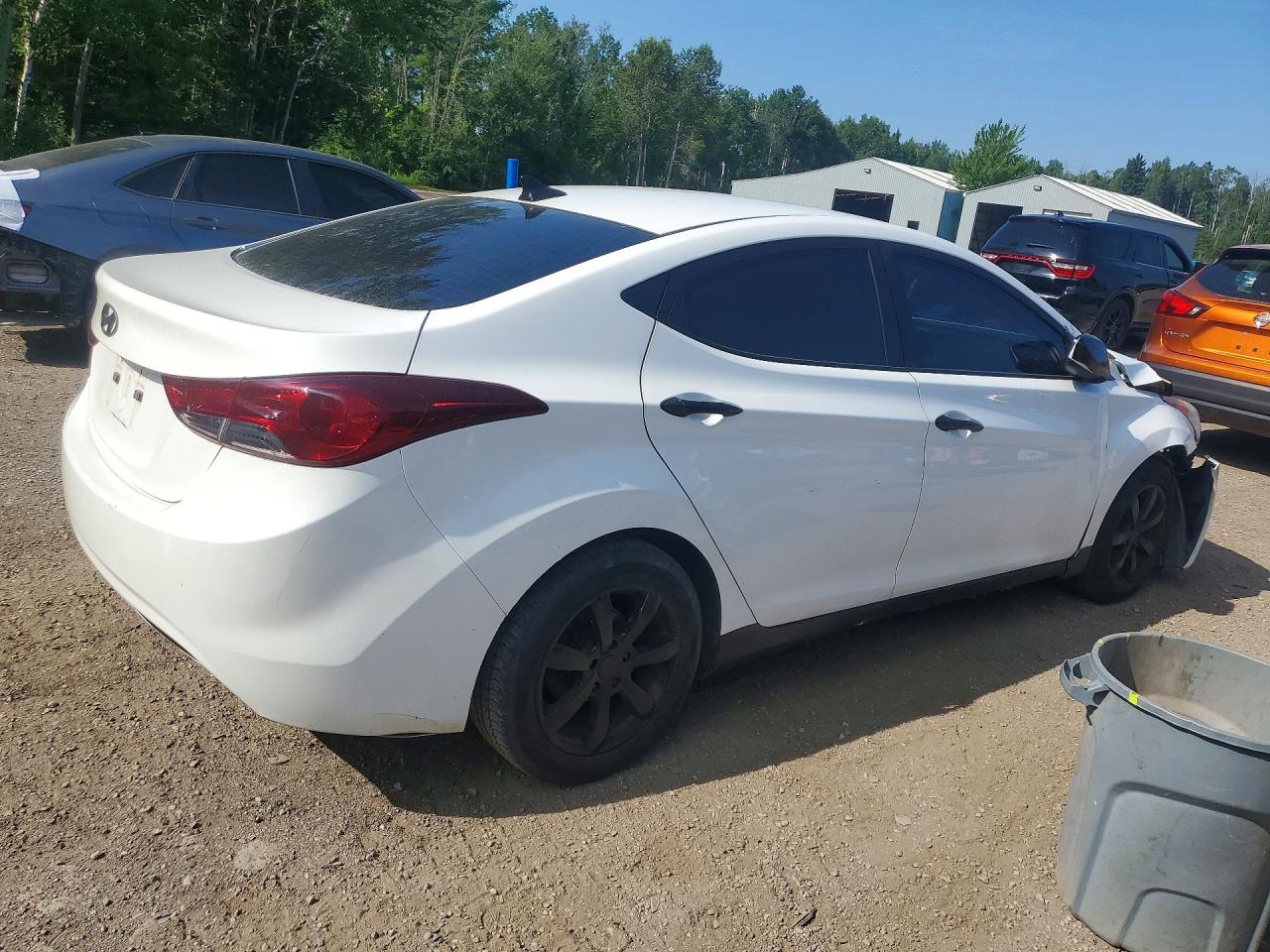 2013 Hyundai Elantra Gls White vin: 5NPDH4AE4DH167174