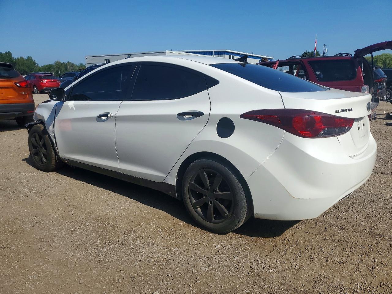 2013 Hyundai Elantra Gls White vin: 5NPDH4AE4DH167174