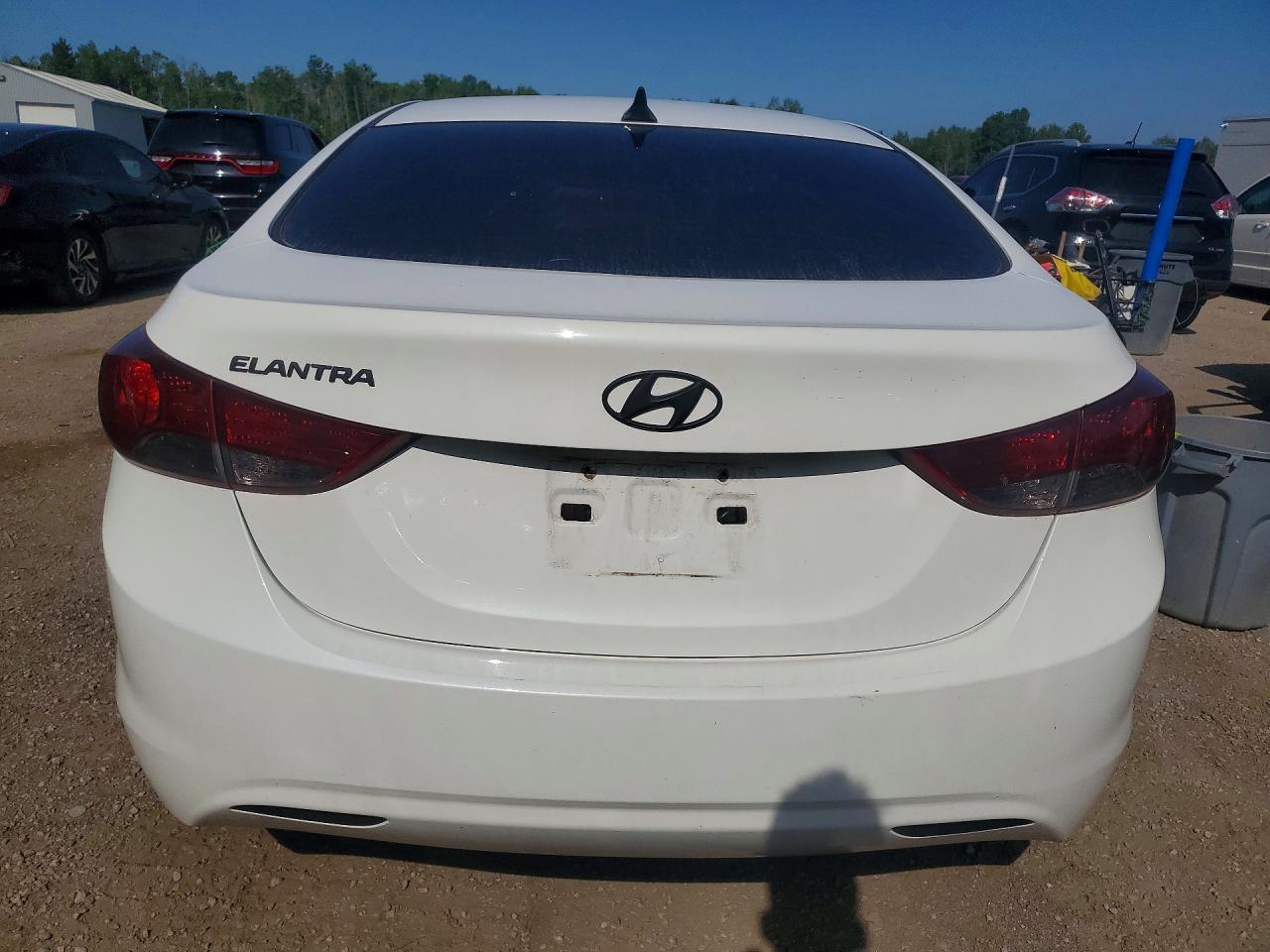 2013 Hyundai Elantra Gls White vin: 5NPDH4AE4DH167174