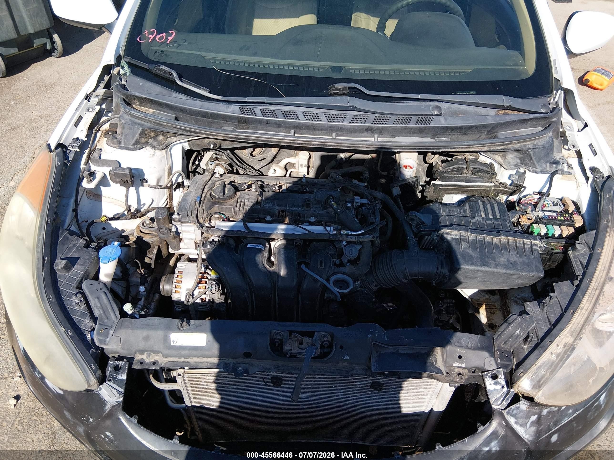 2013 Hyundai Elantra Gls White vin: 5NPDH4AE4DH168518