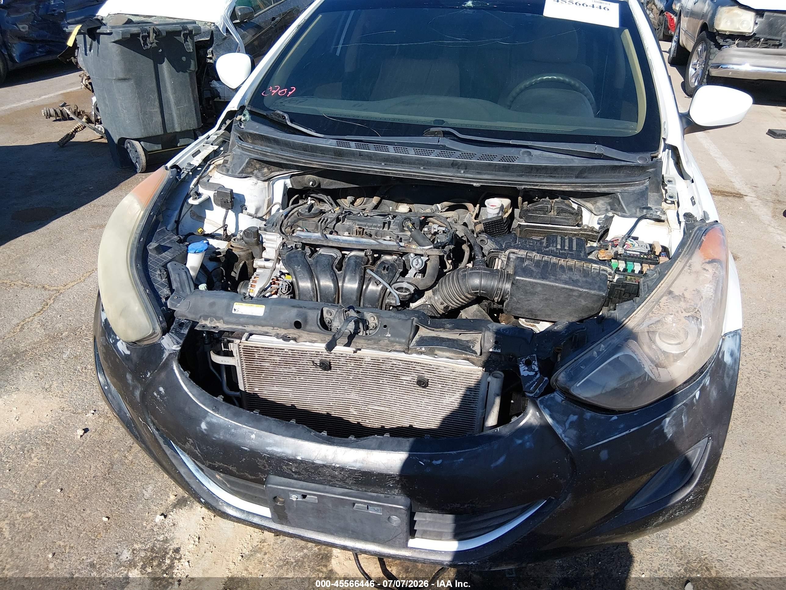2013 Hyundai Elantra Gls White vin: 5NPDH4AE4DH168518