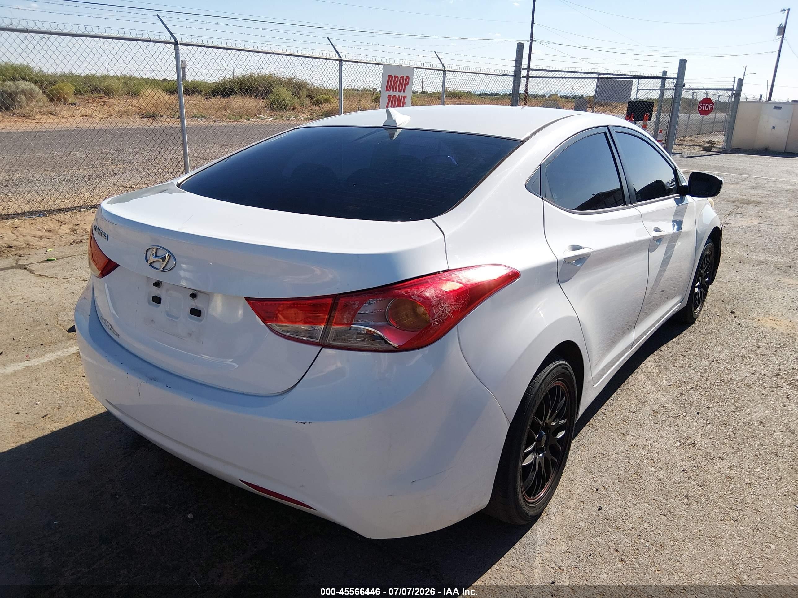 2013 Hyundai Elantra Gls White vin: 5NPDH4AE4DH168518