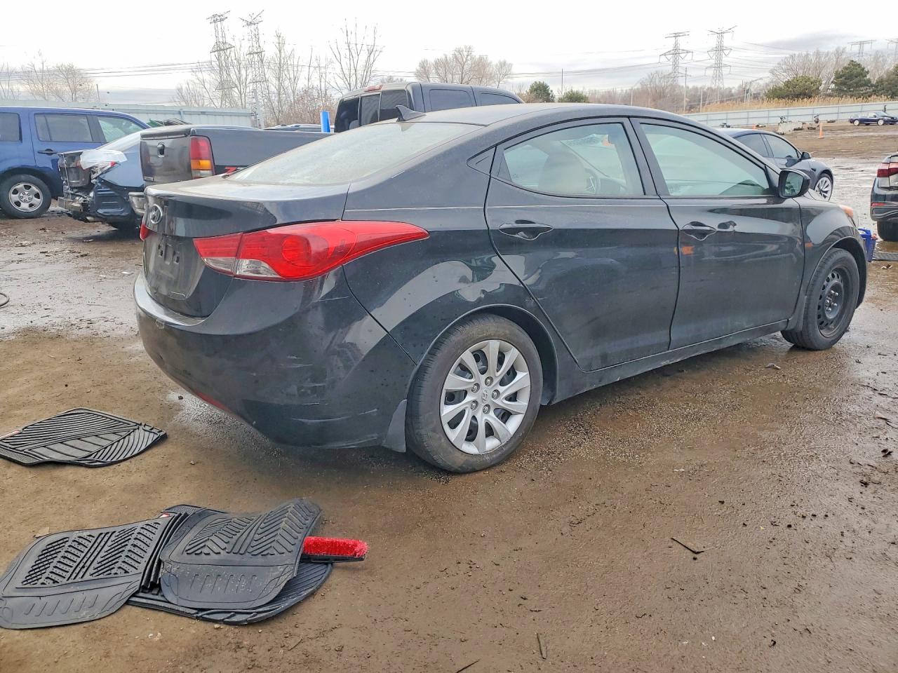 2013 Hyundai Elantra Gls Black vin: 5NPDH4AE4DH171791