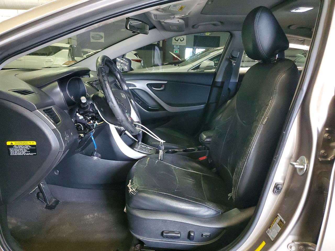 2013 Hyundai Elantra Limited Silver vin: 5NPDH4AE4DH175114
