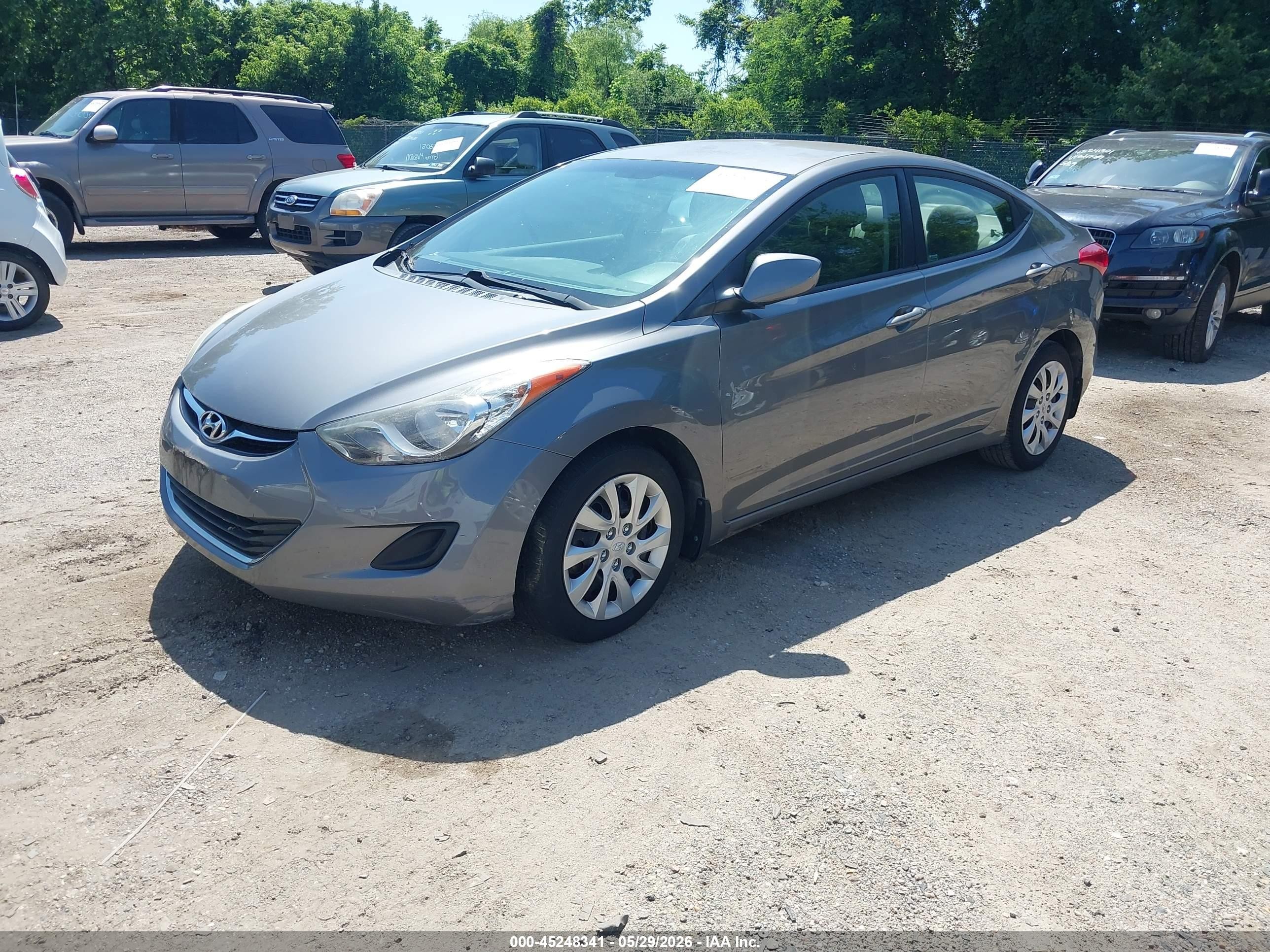 2013 Hyundai Elantra Gls Gray vin: 5NPDH4AE4DH178725