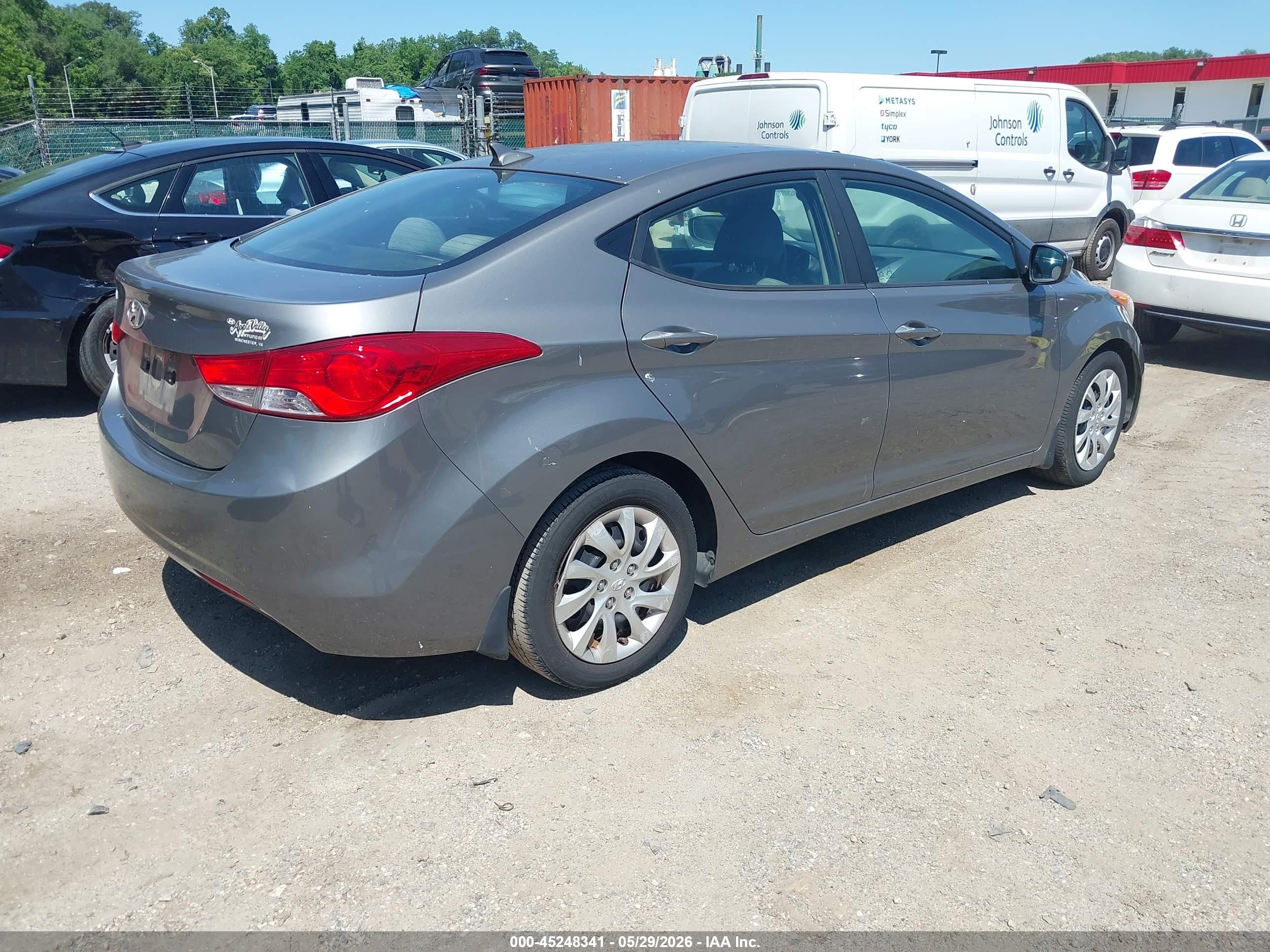 2013 Hyundai Elantra Gls Gray vin: 5NPDH4AE4DH178725