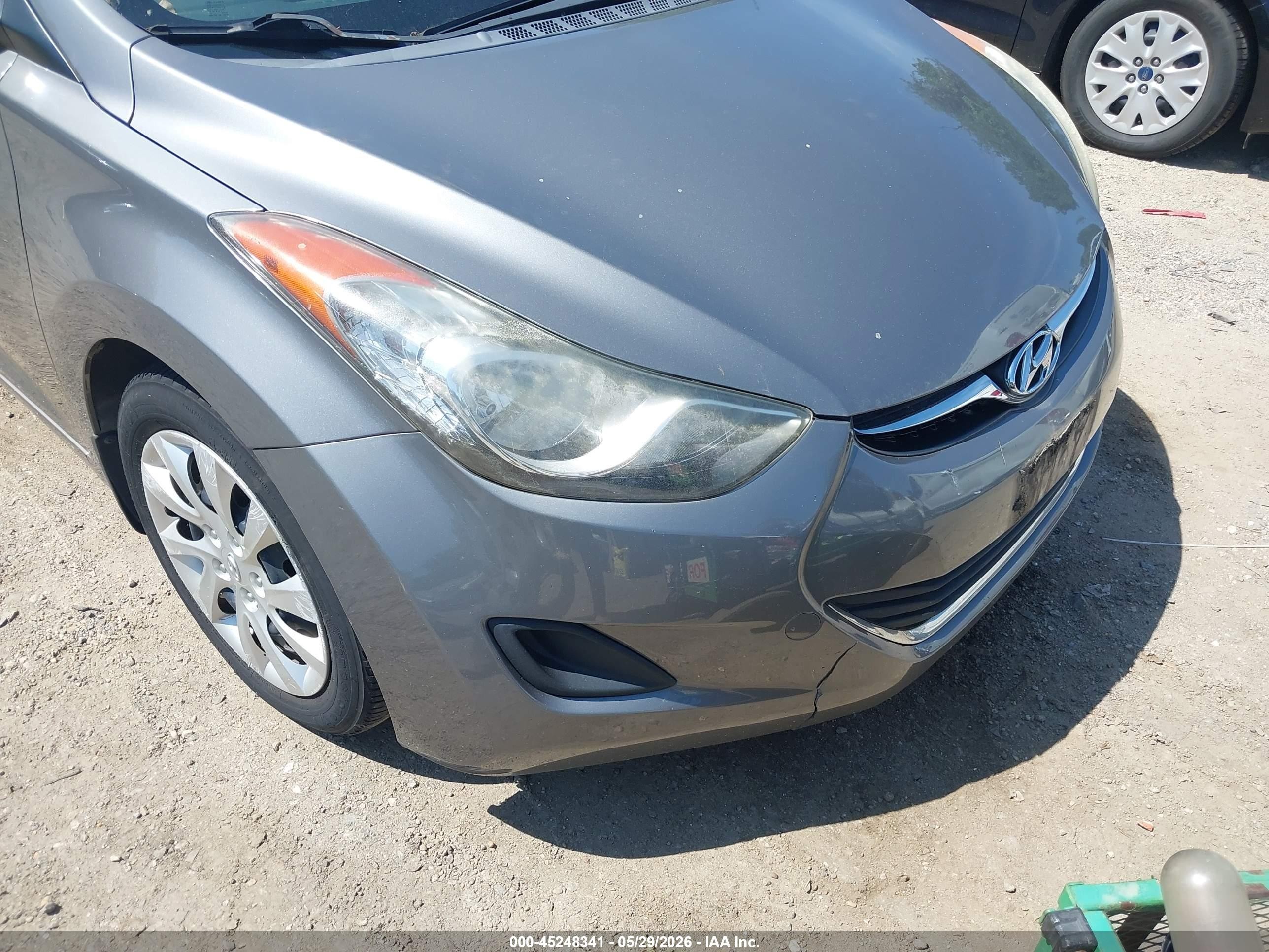 2013 Hyundai Elantra Gls Gray vin: 5NPDH4AE4DH178725