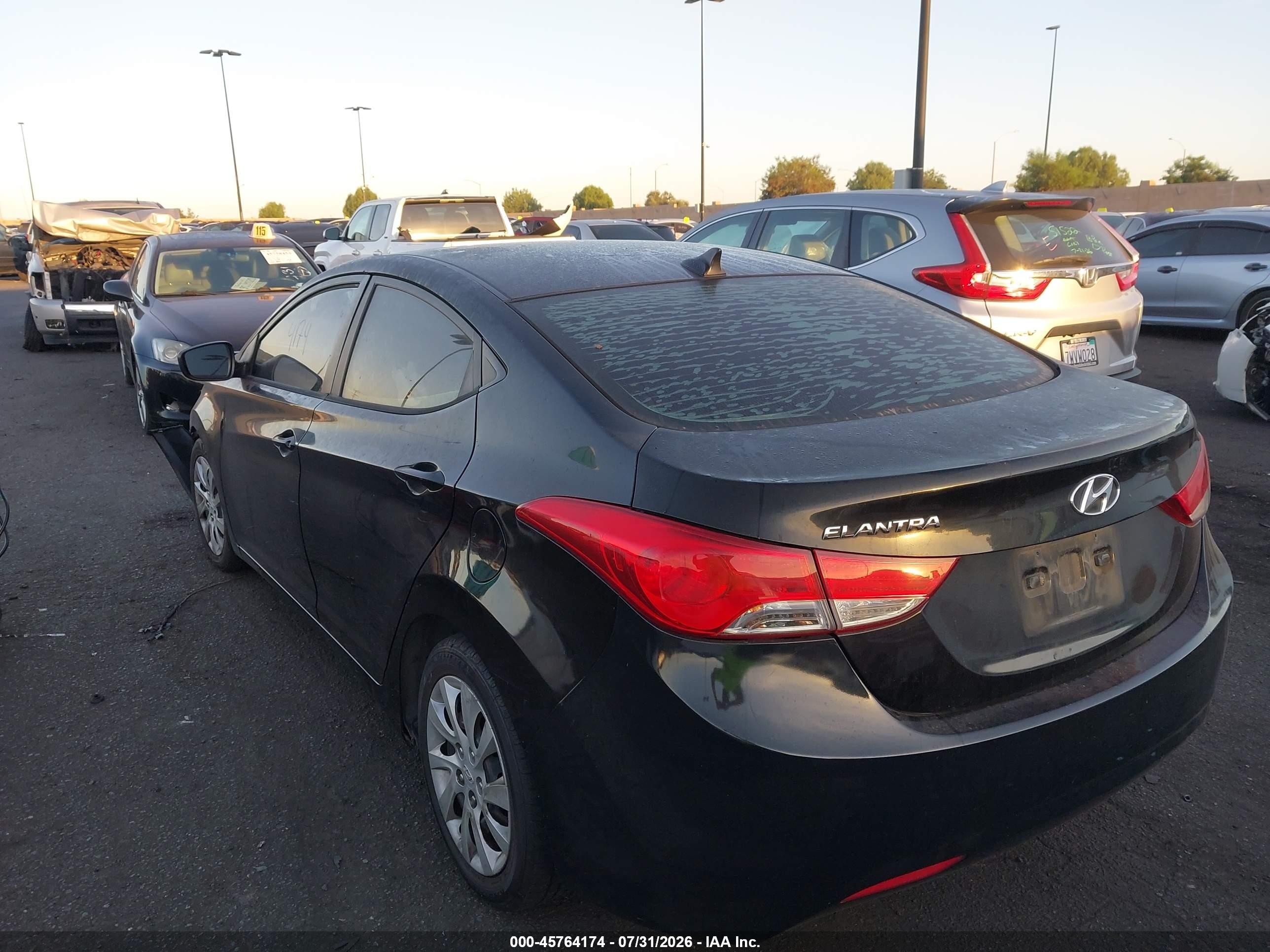 2013 Hyundai Elantra Gls Black vin: 5NPDH4AE4DH182399