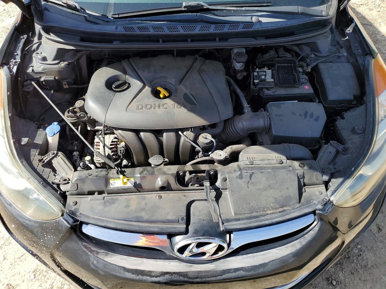 2013 Hyundai Elantra Gls Black vin: 5NPDH4AE4DH182404