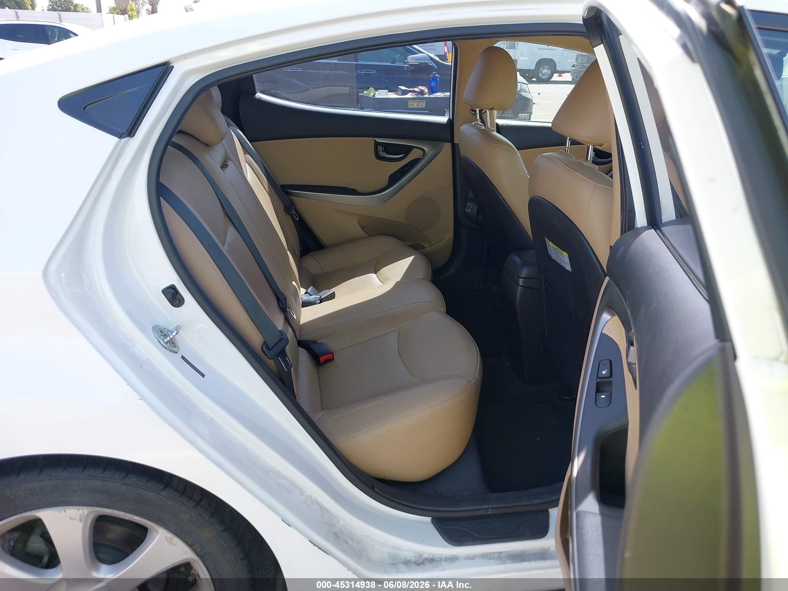 2013 Hyundai Elantra Limited White vin: 5NPDH4AE4DH184489