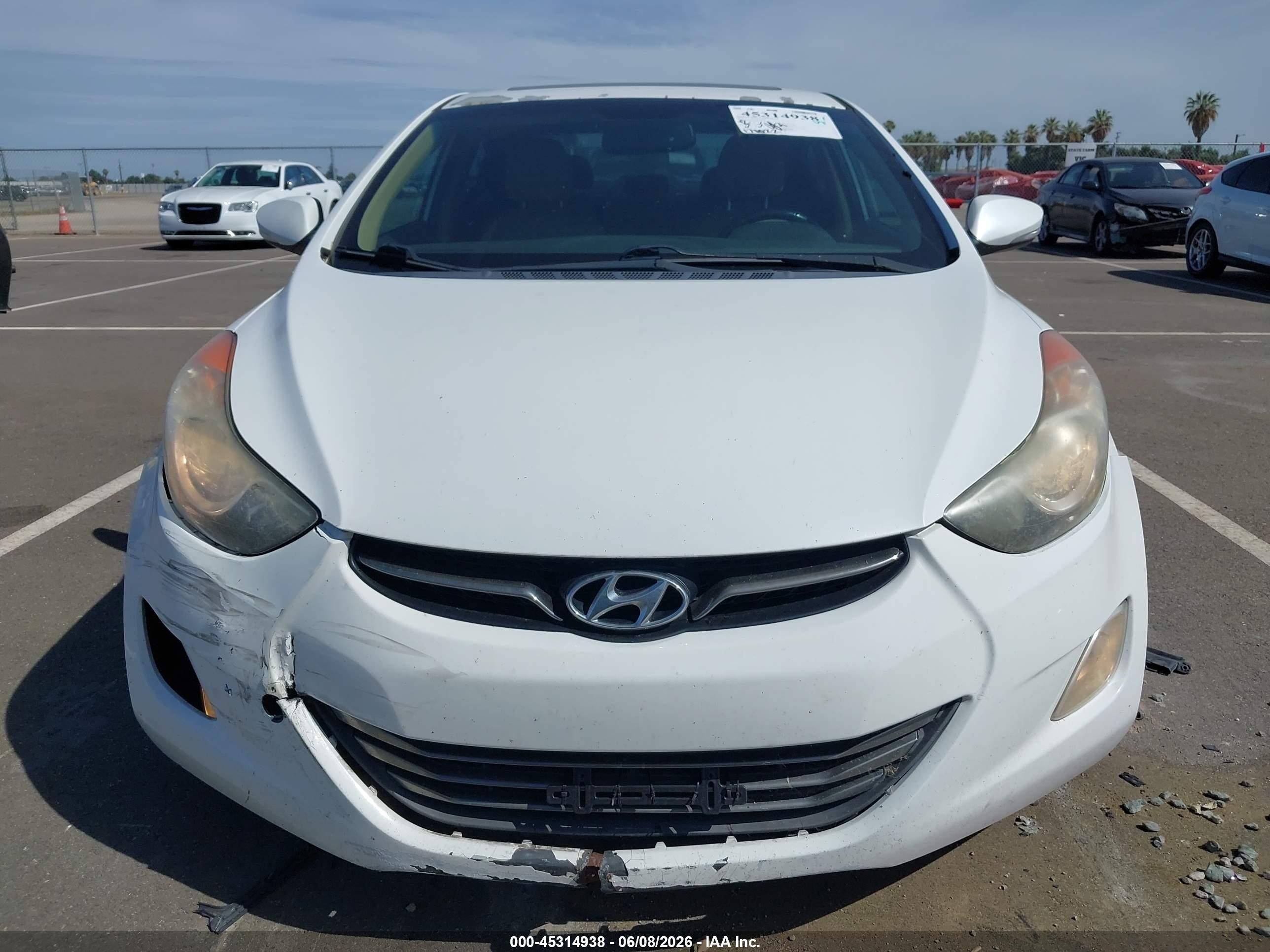 2013 Hyundai Elantra Limited White vin: 5NPDH4AE4DH184489