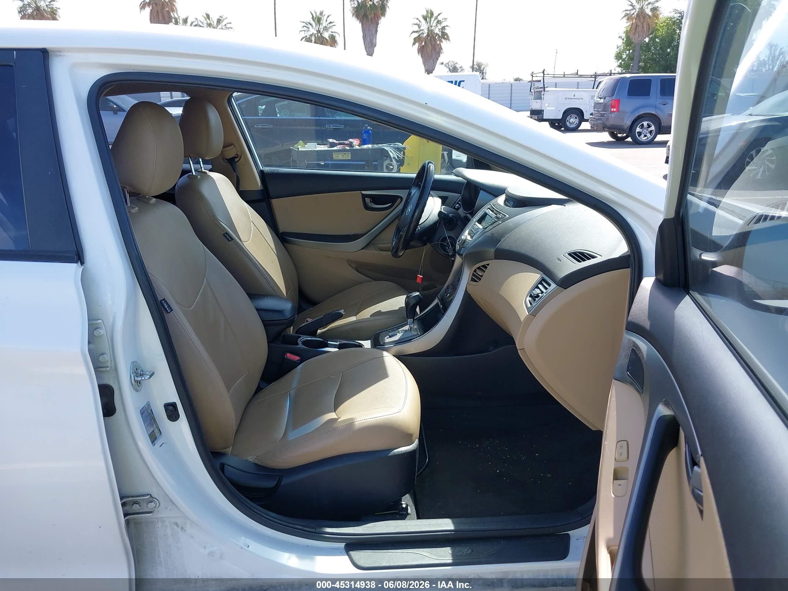 2013 Hyundai Elantra Limited White vin: 5NPDH4AE4DH184489